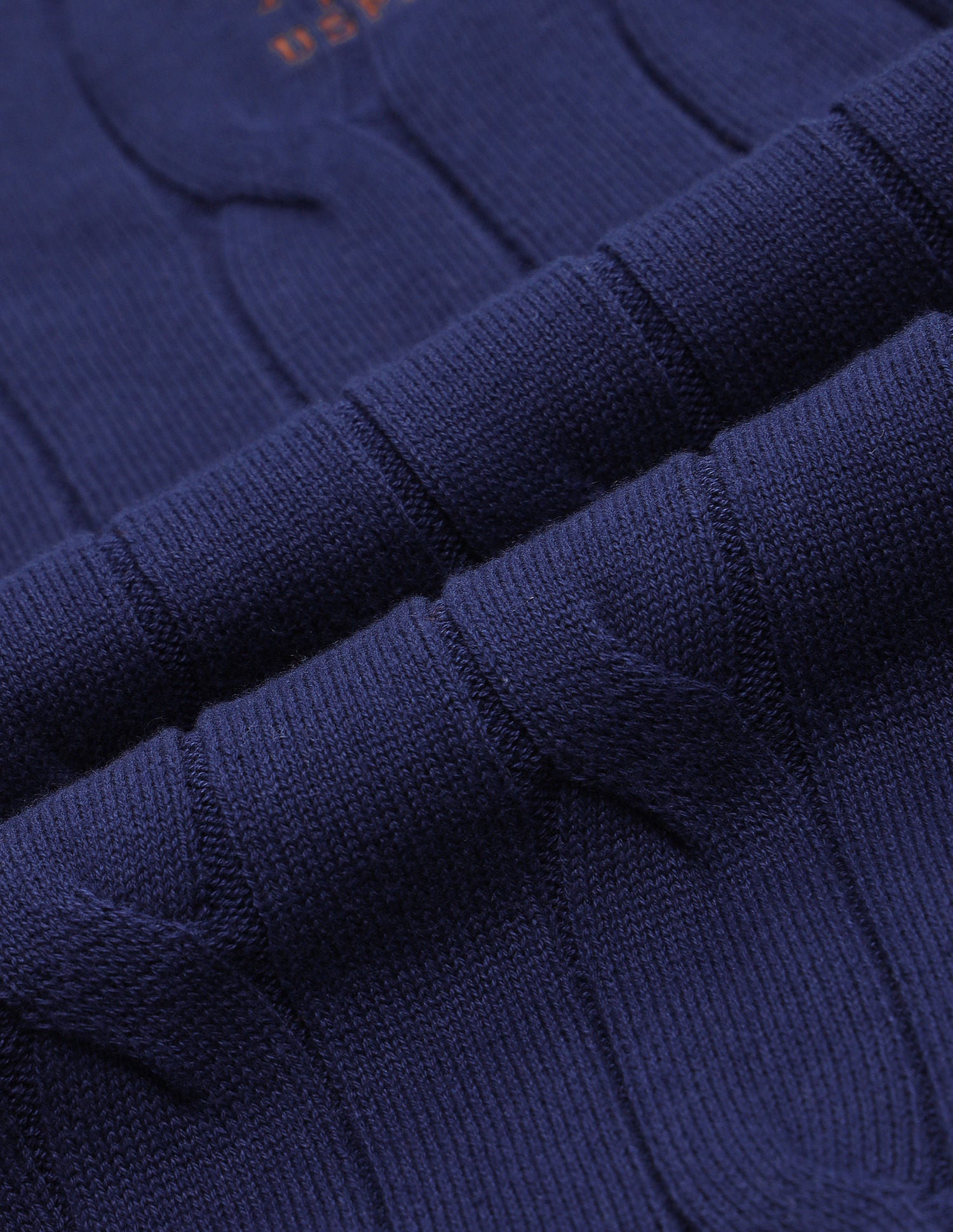 Regular Fit Cable Knit Sweater Navy - U.S. POLO ASSN. | Large