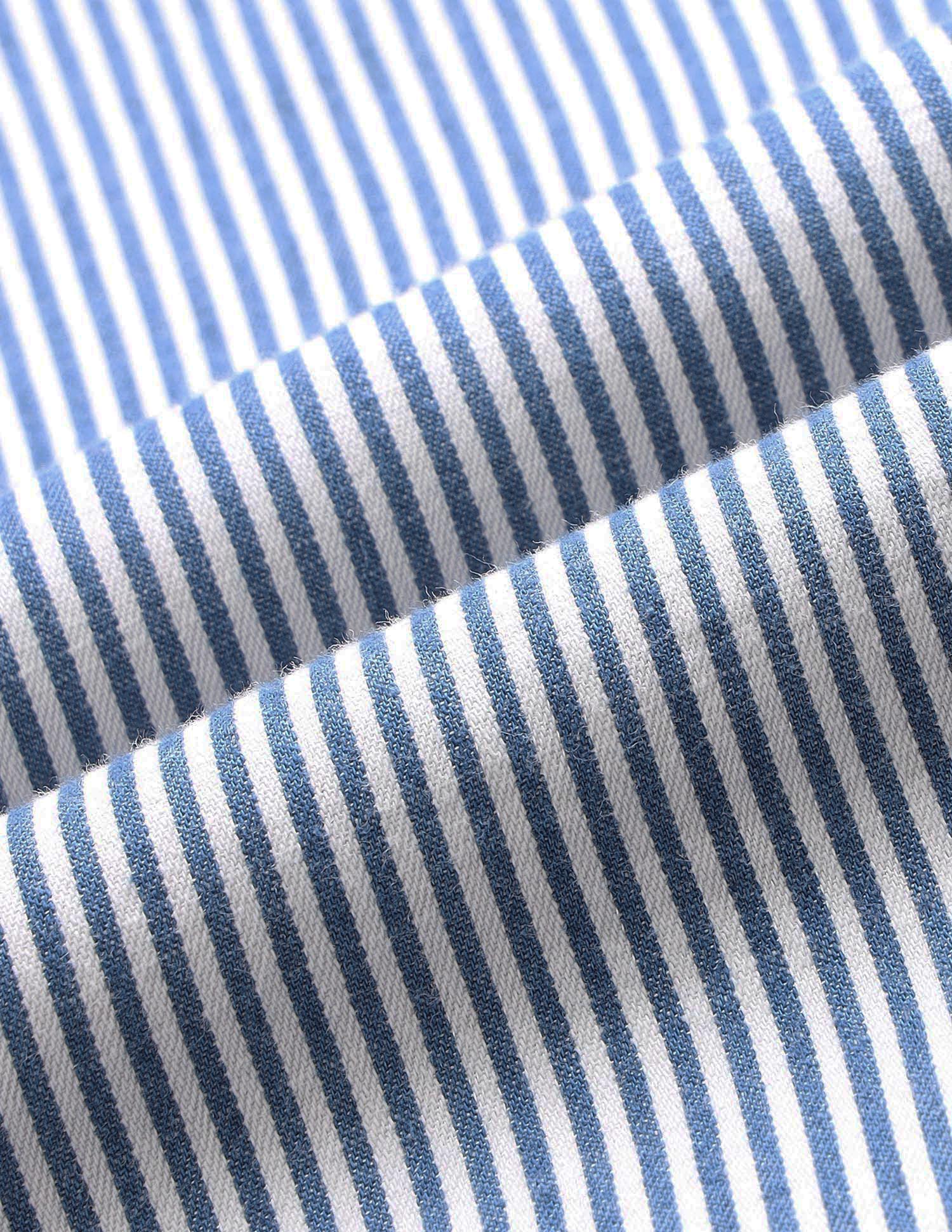 Vertical Striped Regular Fit Shirt Dark Indigo - U.S. Polo Assn. India | Large