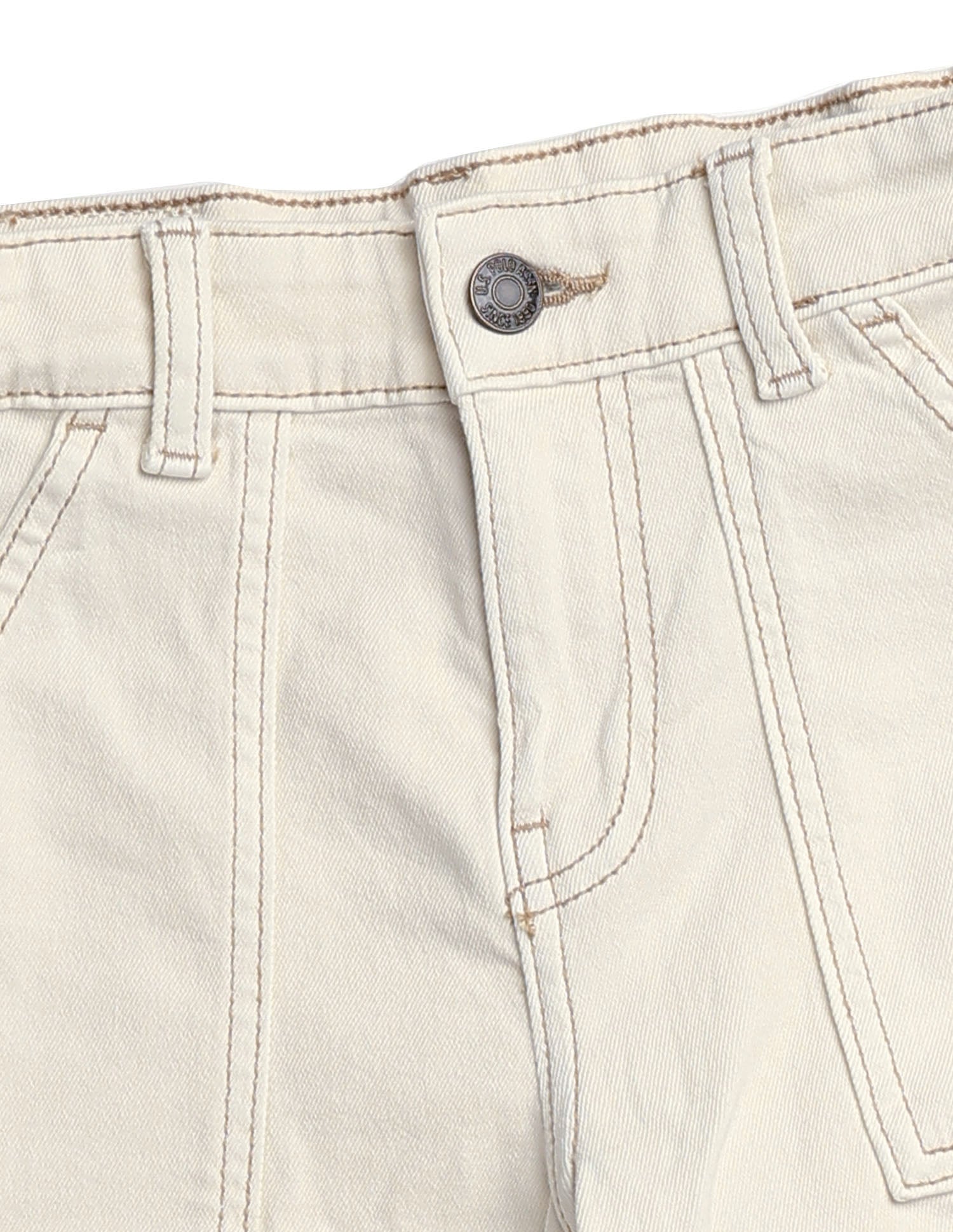 Boys Relaxed Fit Mid Rise Jeans White - U.S. POLO ASSN. | Large