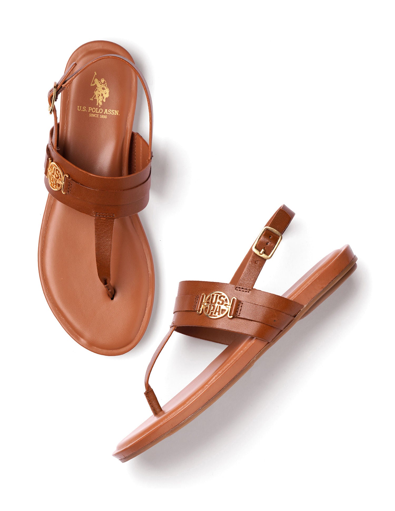 Women Ivy Solid Flats Tan - U.S. POLO ASSN. | Large