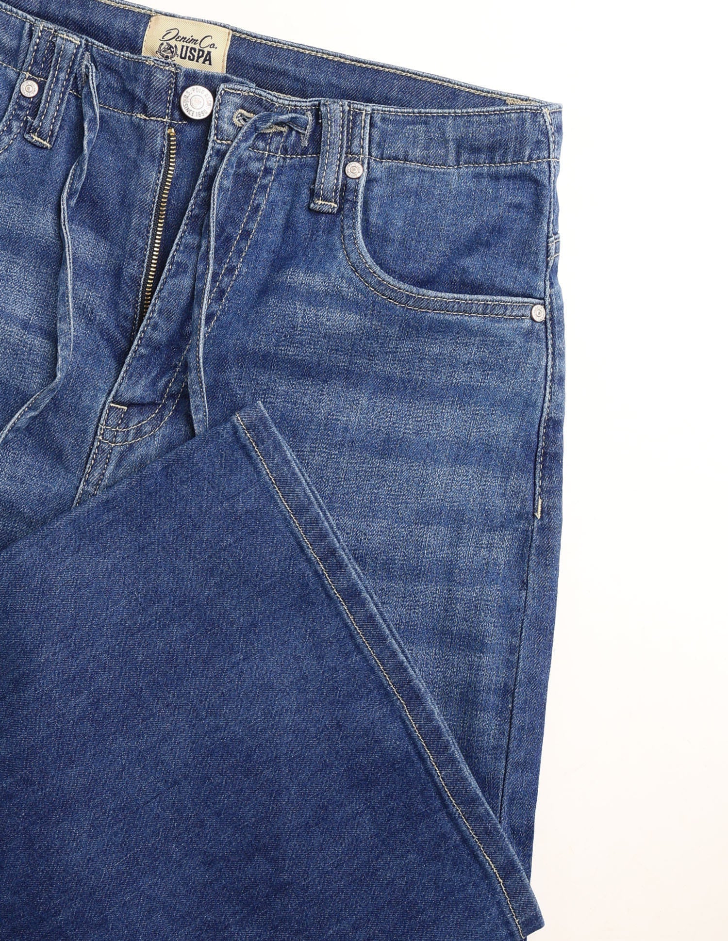 High Rise Wide Leg Fit Jeans Blue - U.S. Polo Assn. India | Large