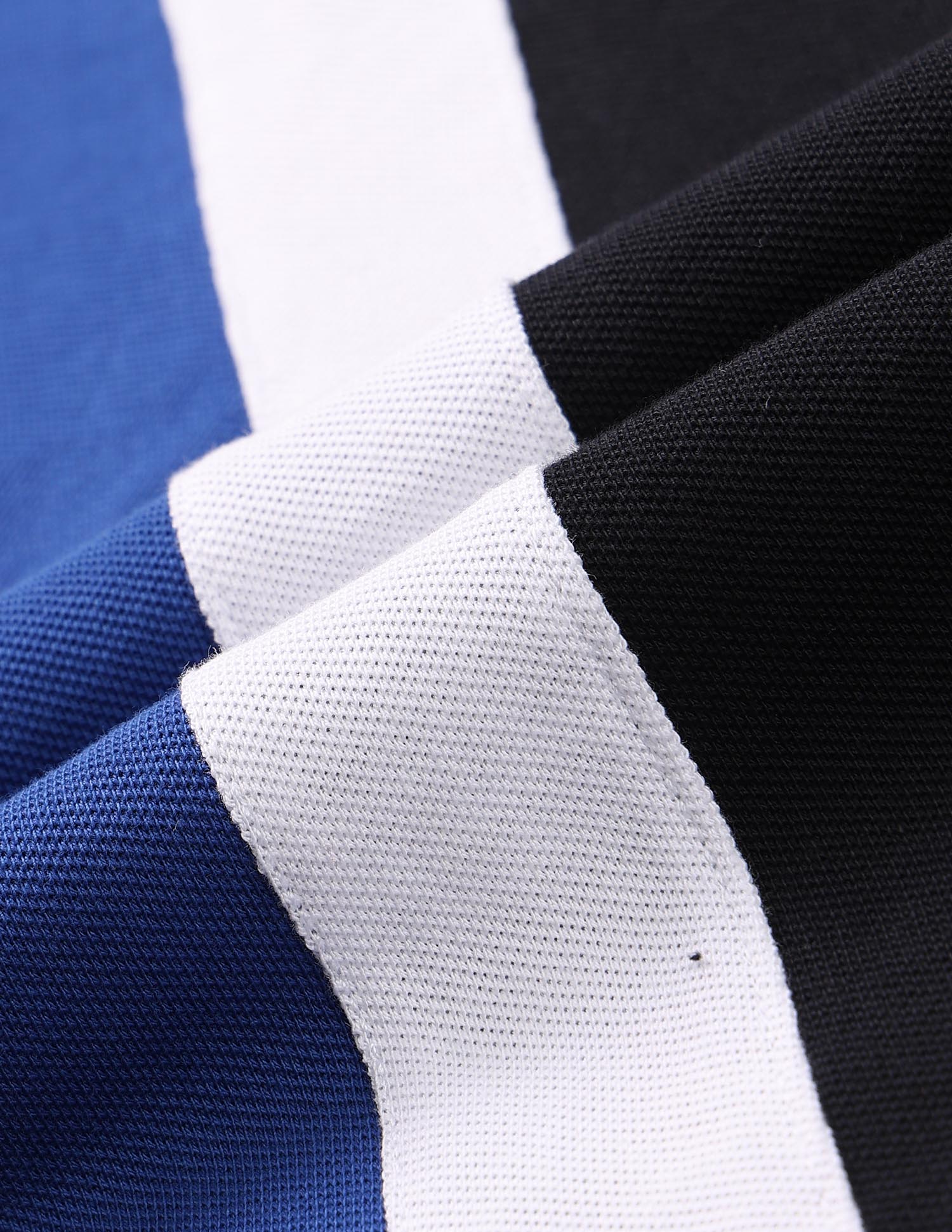 Colour Block Zipper Polo Shirt Black - U.S. POLO ASSN. | Large