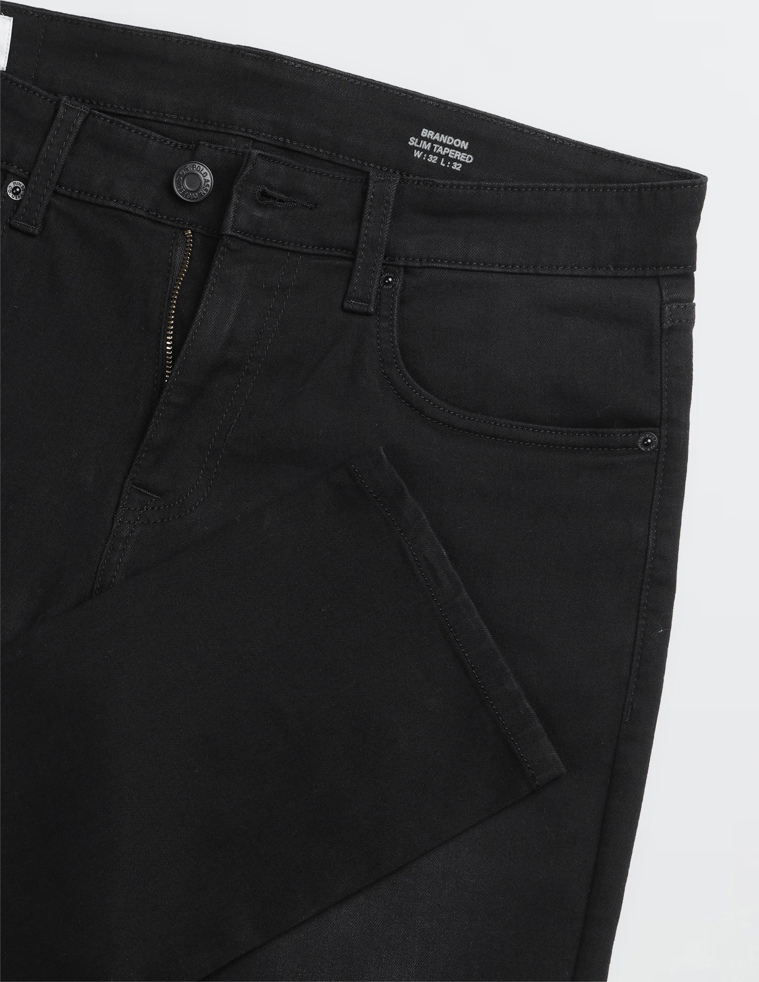 Brandon Slim-Tapered Fit Black Jeans Black - U.S. Polo Assn. India | Large