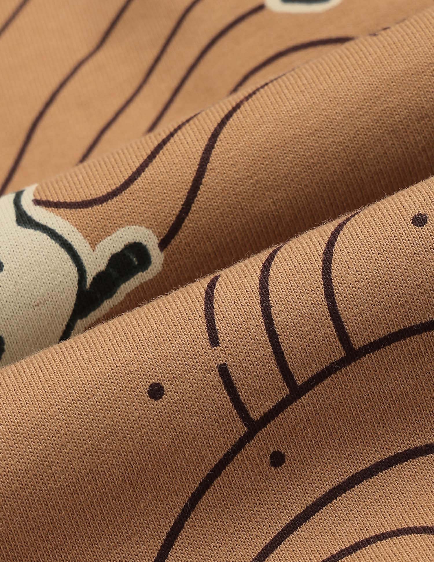 Boys Graphic Brand Printed Regular Fit Sweatshirt Light Brown - U.S. POLO ASSN. | Large