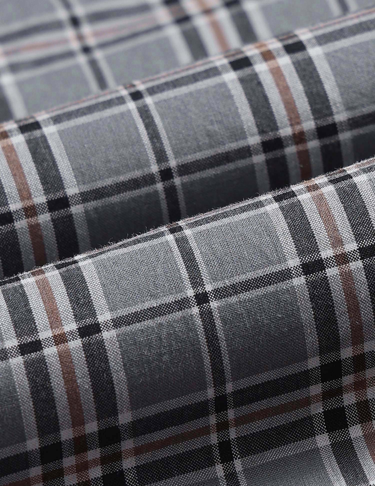 Grid Tattersall Checked Tailored Fit Shirt Dark Grey - U.S. POLO ASSN. | Large