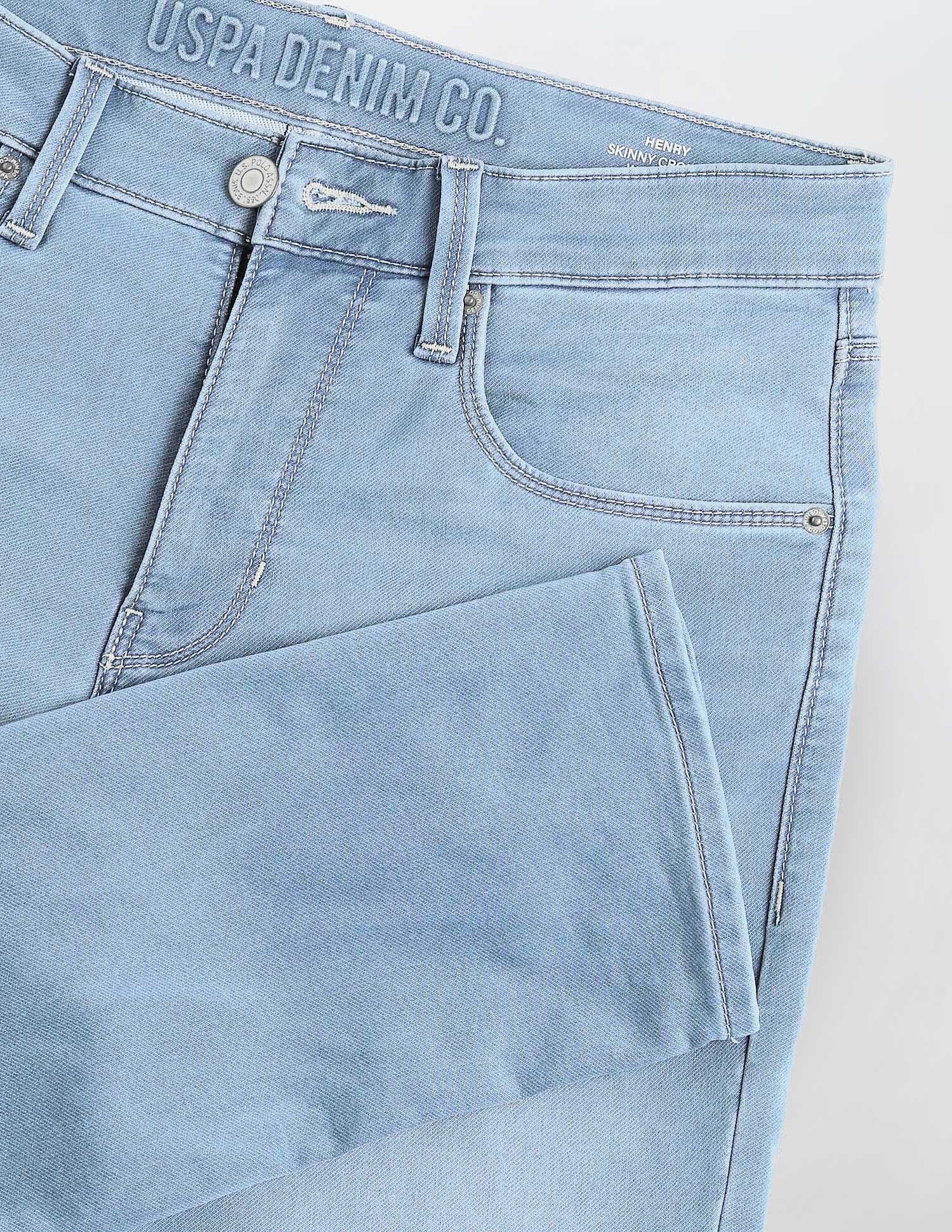 Henry Tapered Fit Blue Jeans Light Blue - U.S. Polo Assn. India | Large
