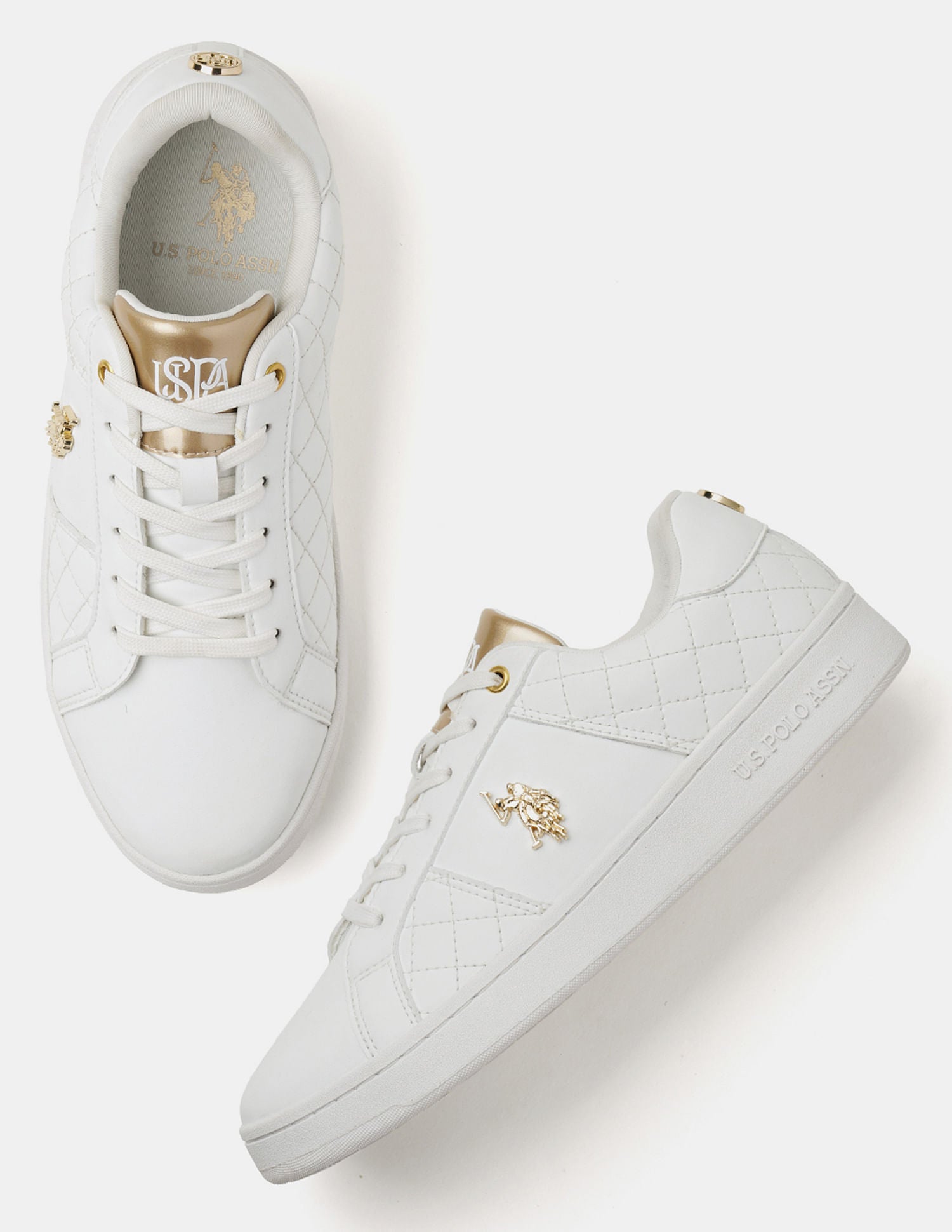 Women Simone 3.0 Textured Sneakers Off White - U.S. POLO ASSN. | Large