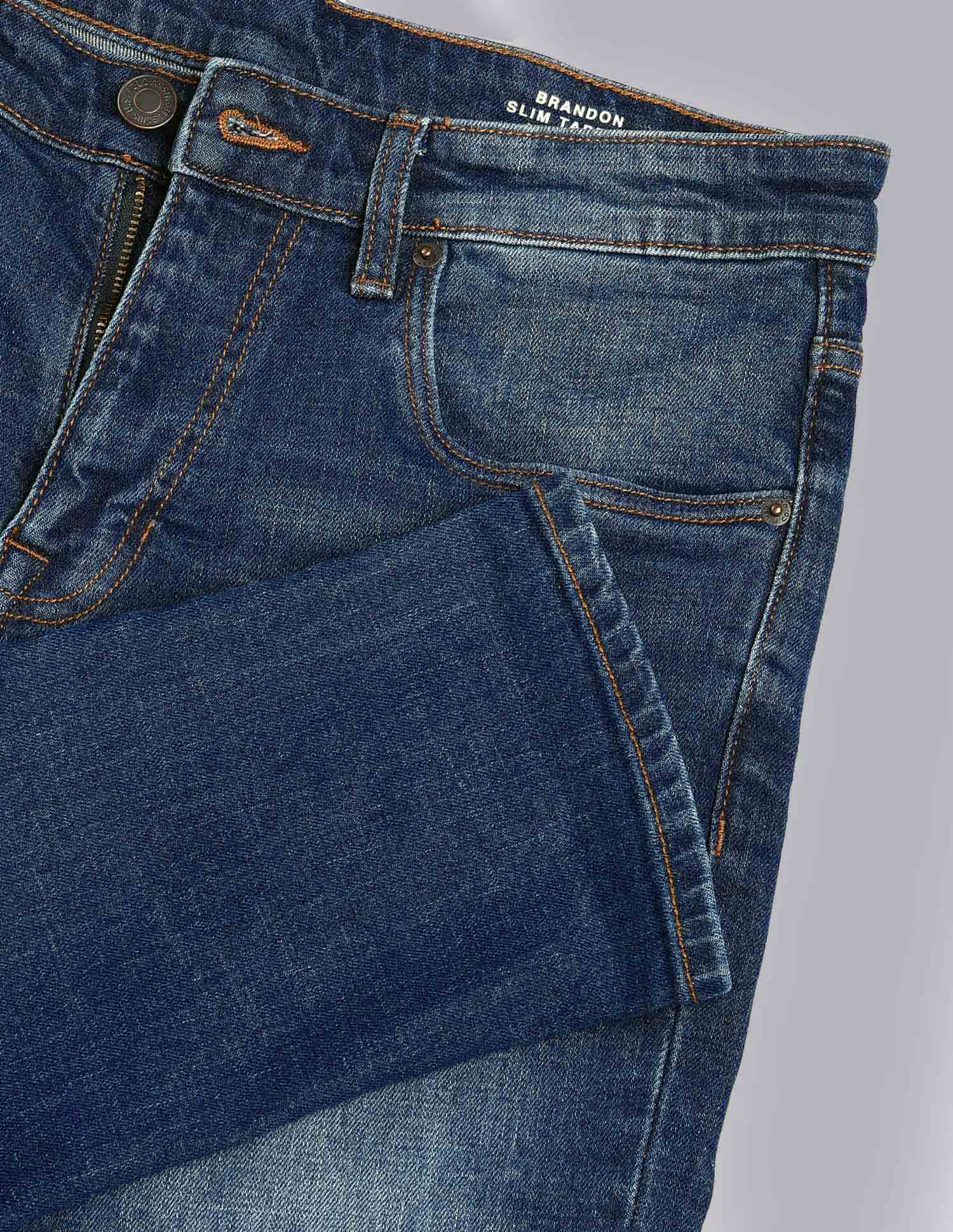 Brandon Slim Tapered Fit Blue Jeans Blue - U.S. Polo Assn. India | Large