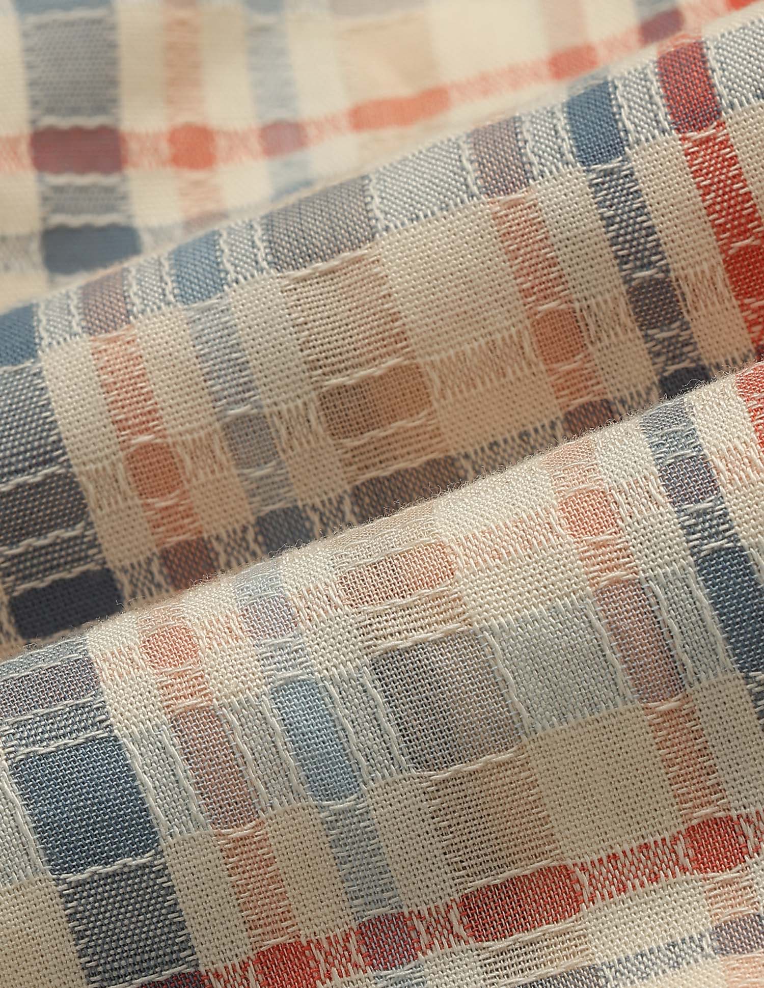 Plaid Checked Dobby Weave Shirt Off White - U.S. Polo Assn. India | Large