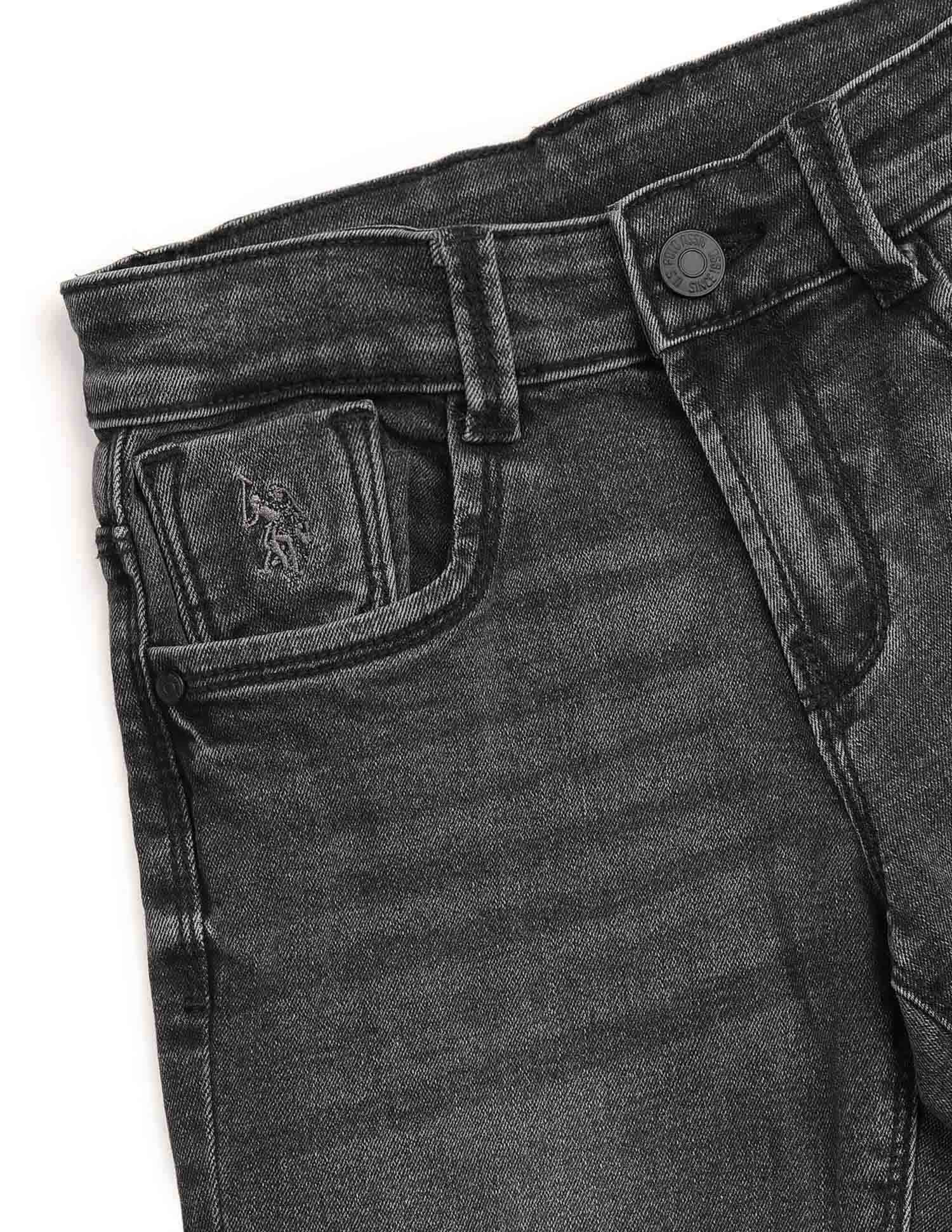 Boys Relaxed Fit Grey Jeans Dark Grey - U.S. POLO ASSN. | Large