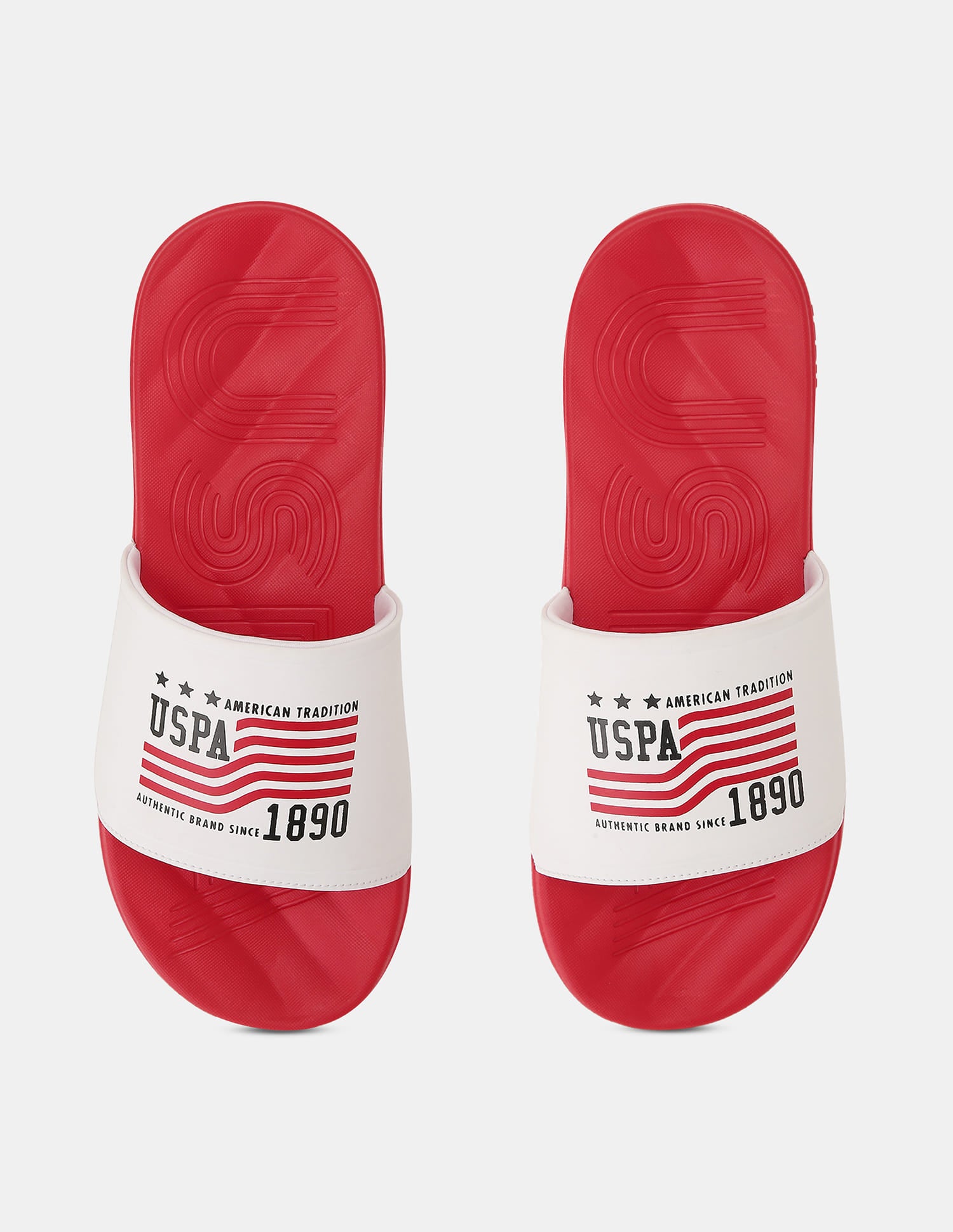 Men Axer Open Toe Slippers Red - U.S. Polo Assn. India | Large