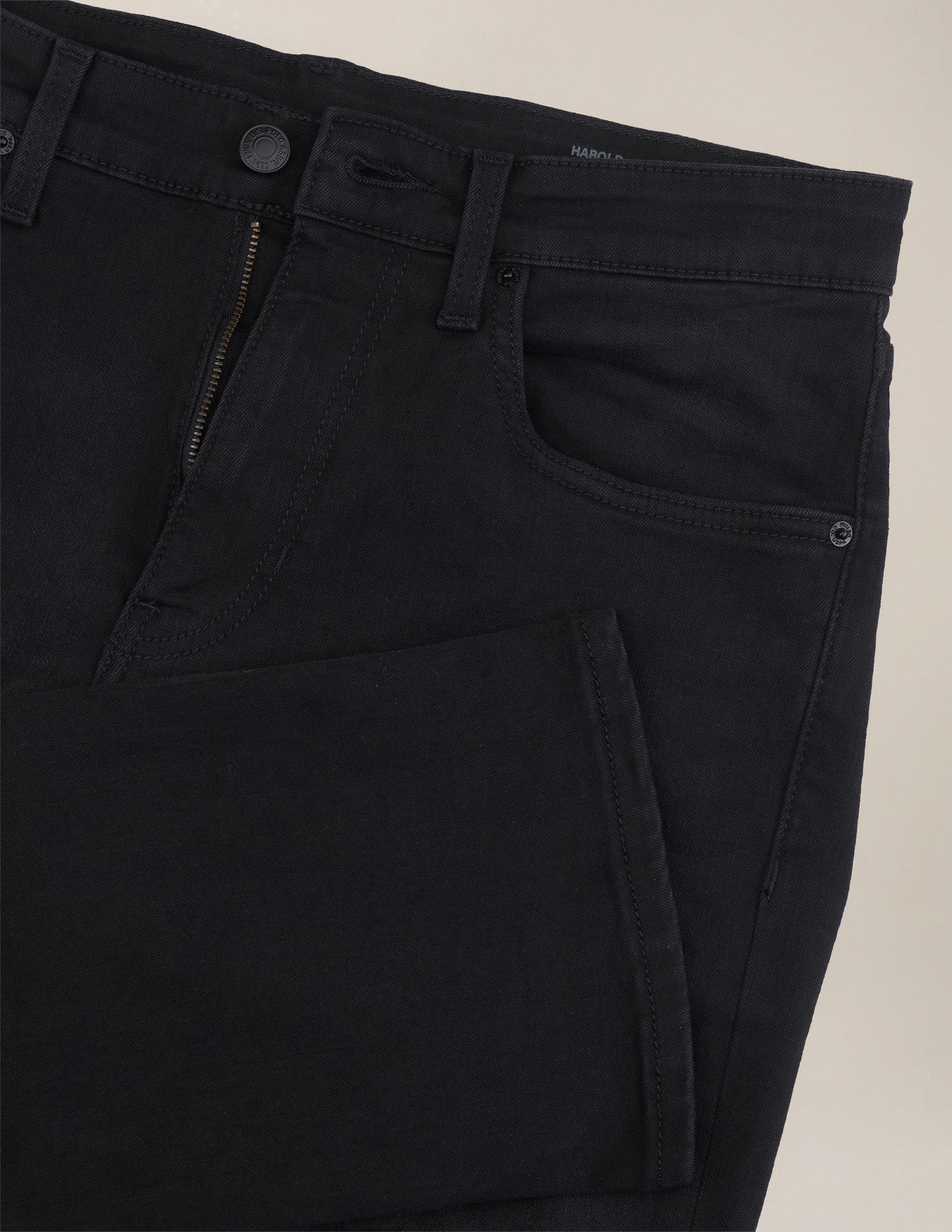Harold Slim Straight Fit Black Jeans Washed Black - U.S. Polo Assn. India | Large