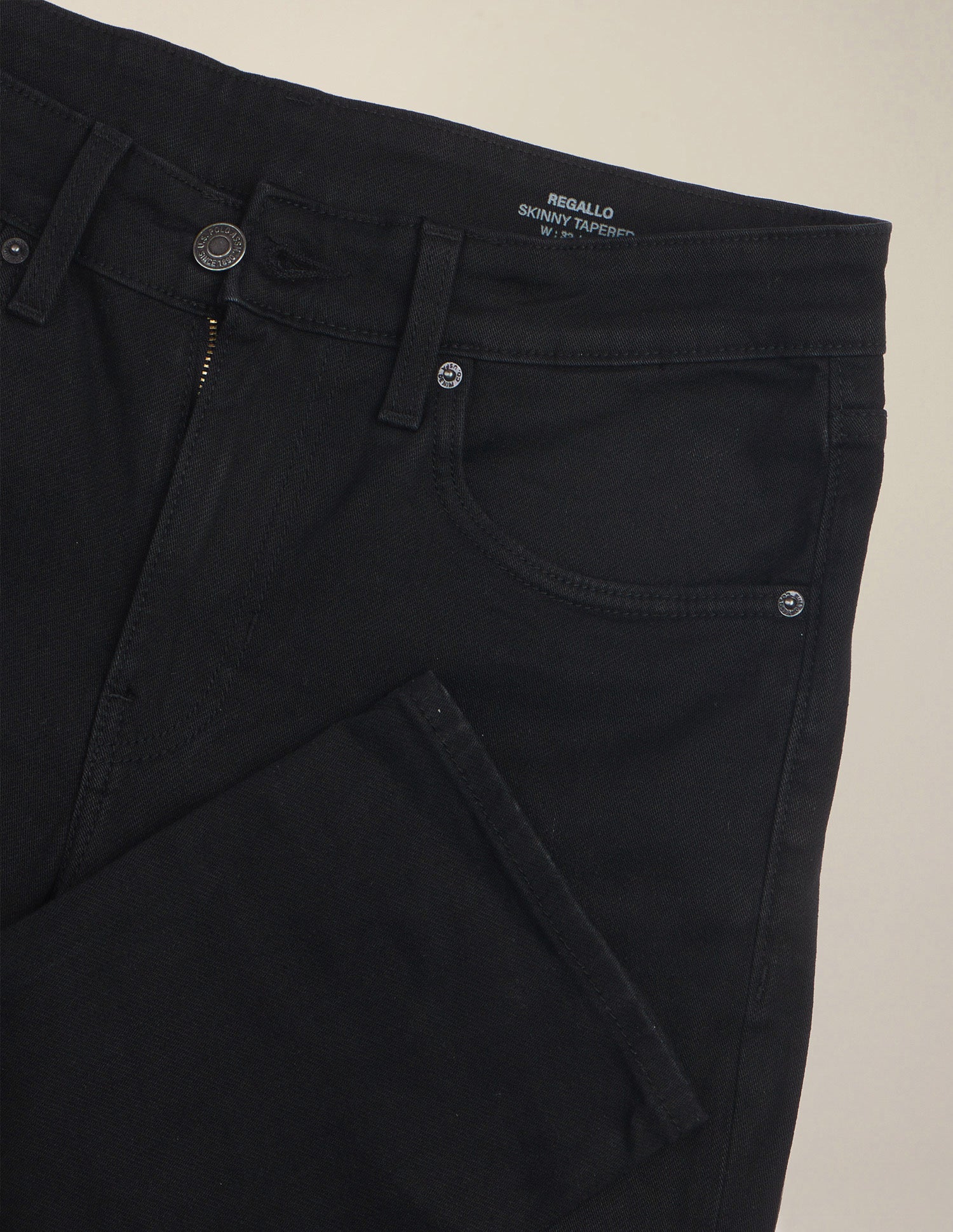 Regallo Skinny Fit Black Jeans Black - U.S. Polo Assn. India | Large