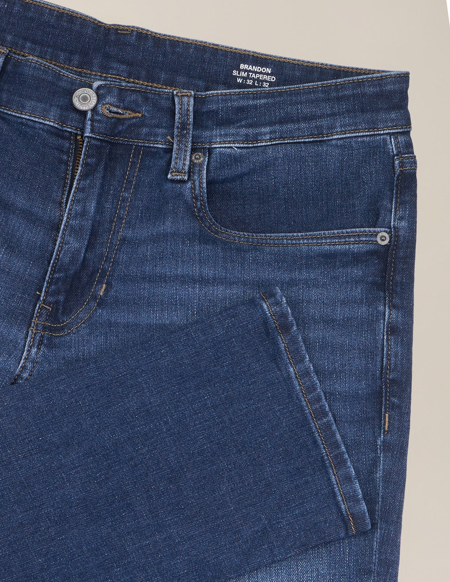 Brandon Slim-Tapered Fit Blue Jeans Mid Blue - U.S. Polo Assn. India | Large