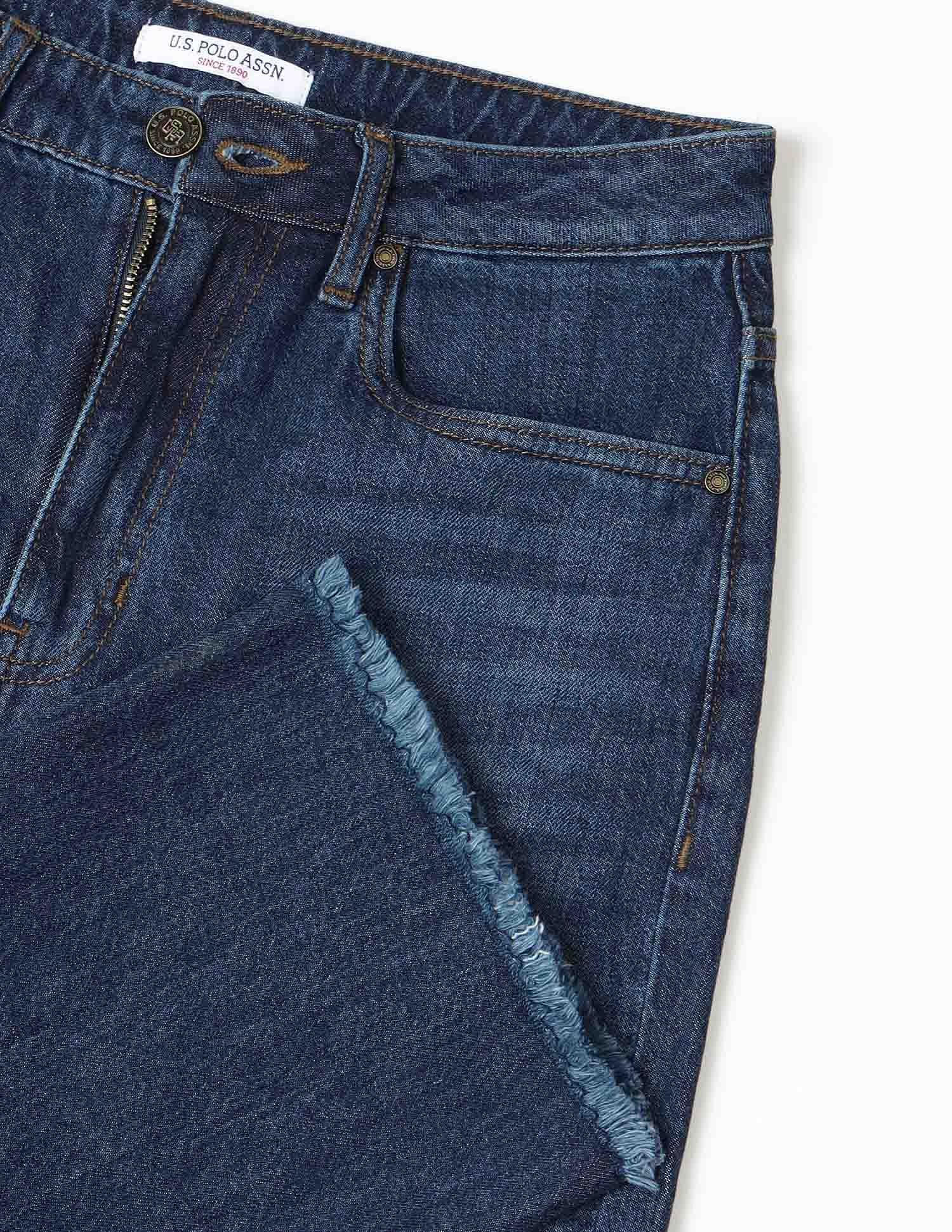 High Rise Straight Fit Jeans Blue - U.S. Polo Assn. India | Large