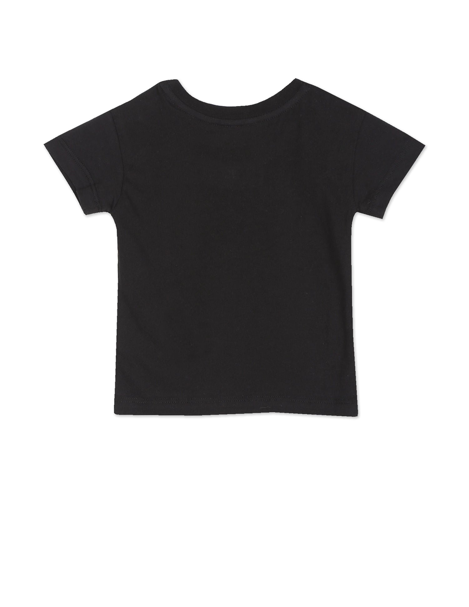 Girls Black Brand Print Cotton T-Shirt Black - U.S. POLO ASSN. | Large