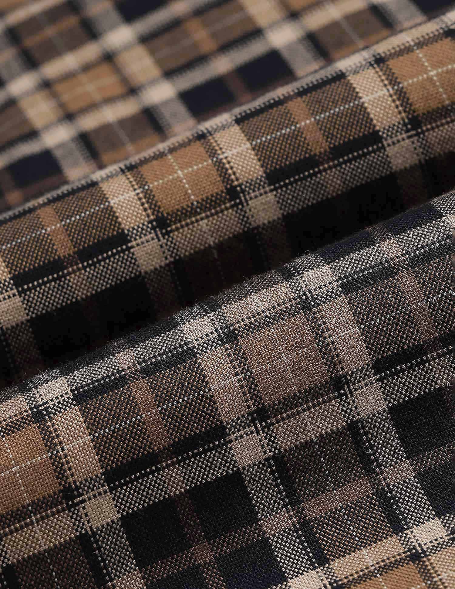 Plaid Checked Elevnado Regular Fit Shirt Brown - U.S. Polo Assn. India | Large