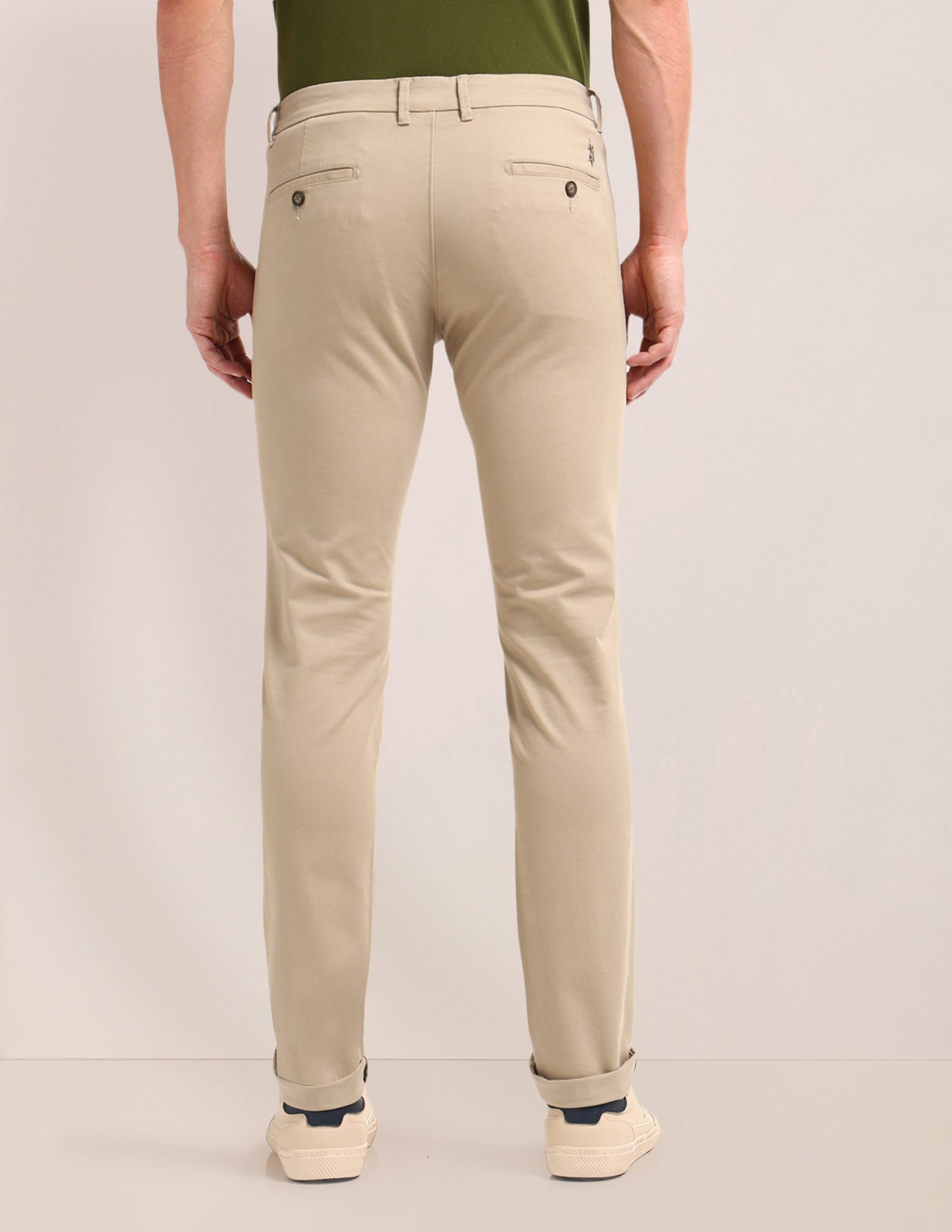 Denver Slim Fit Regular Trousers Khaki - U.S. POLO ASSN. | Large