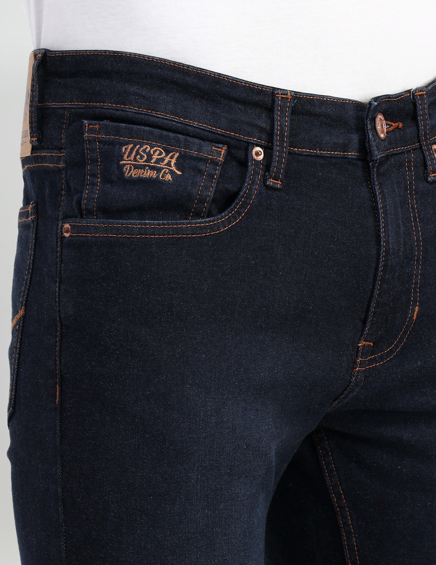 Brandon Slim Tapered Fit Blue Jeans Blue - U.S. Polo Assn. India | Large