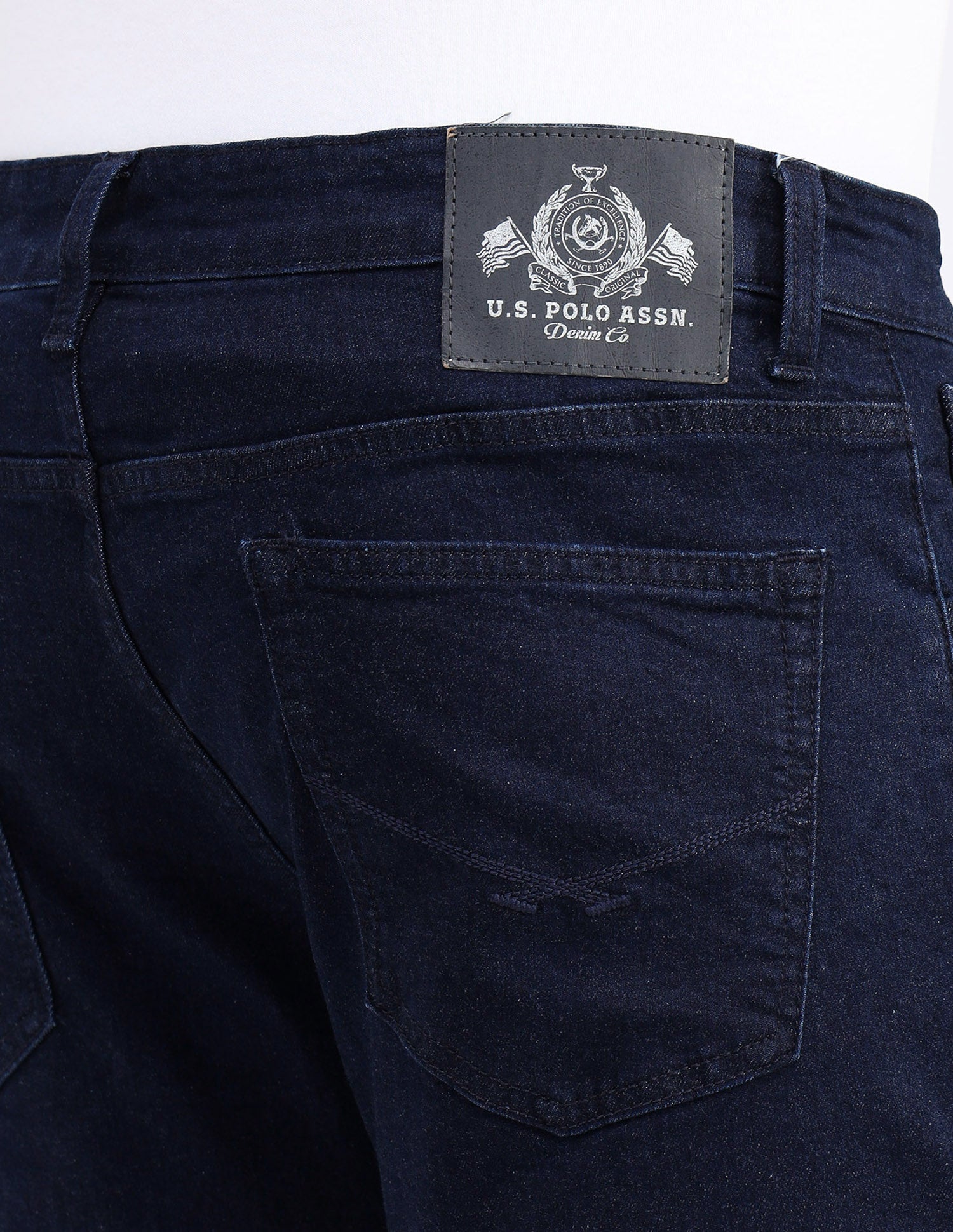 Brandon Slim Tapered Fit Blue Jeans Blue - U.S. Polo Assn. India | Large