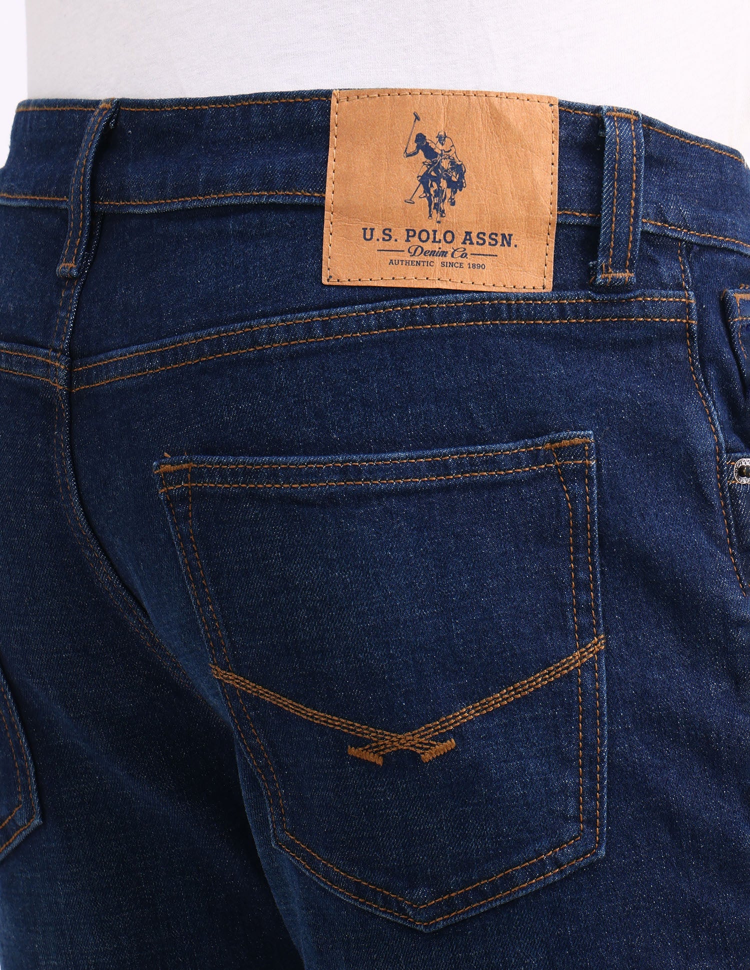 Harold Slim Straight Fit Blue Jeans Blue - U.S. POLO ASSN. | Large