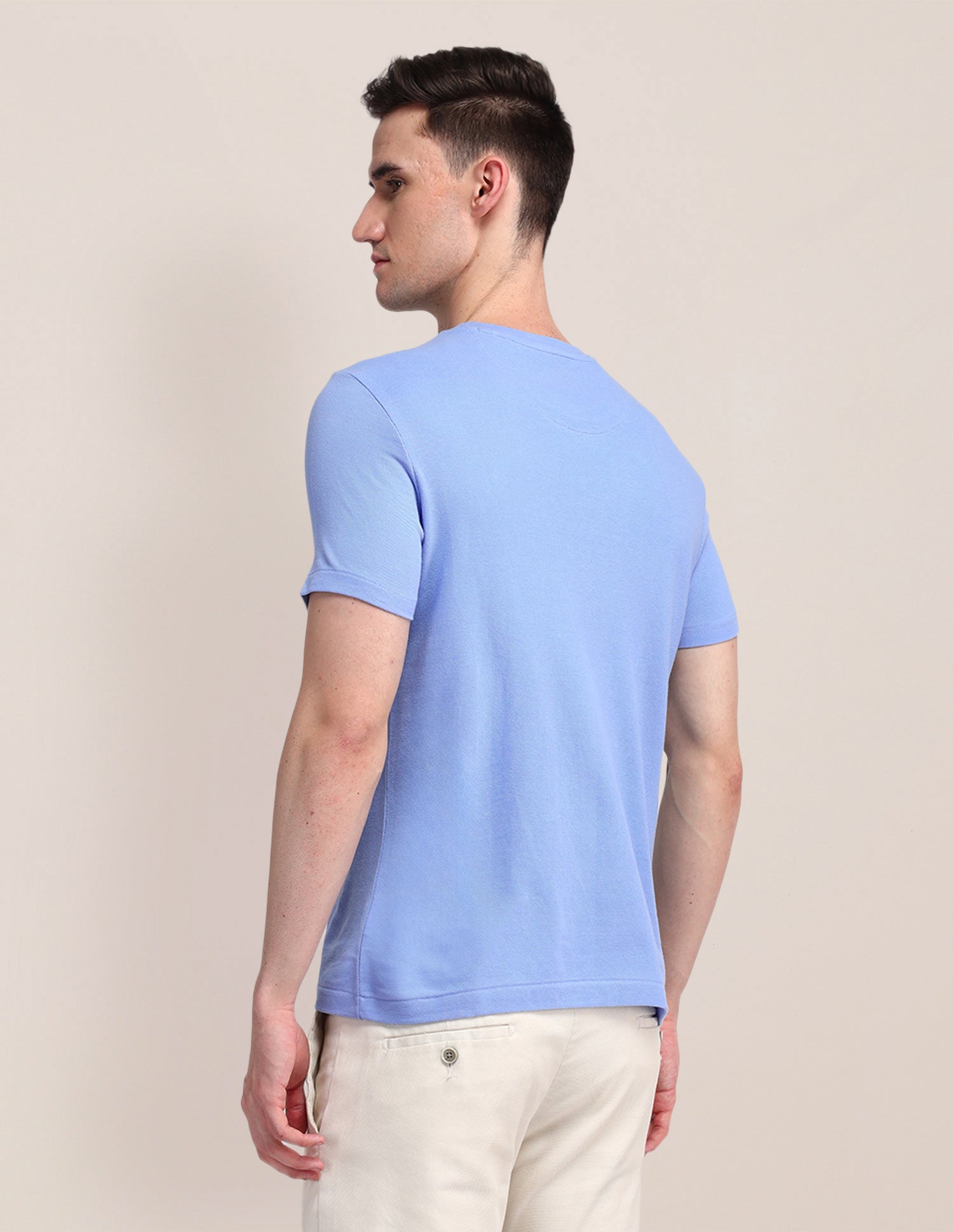 Horizontal Striped Cotton T-Shirt Blue - U.S. Polo Assn. India | Large