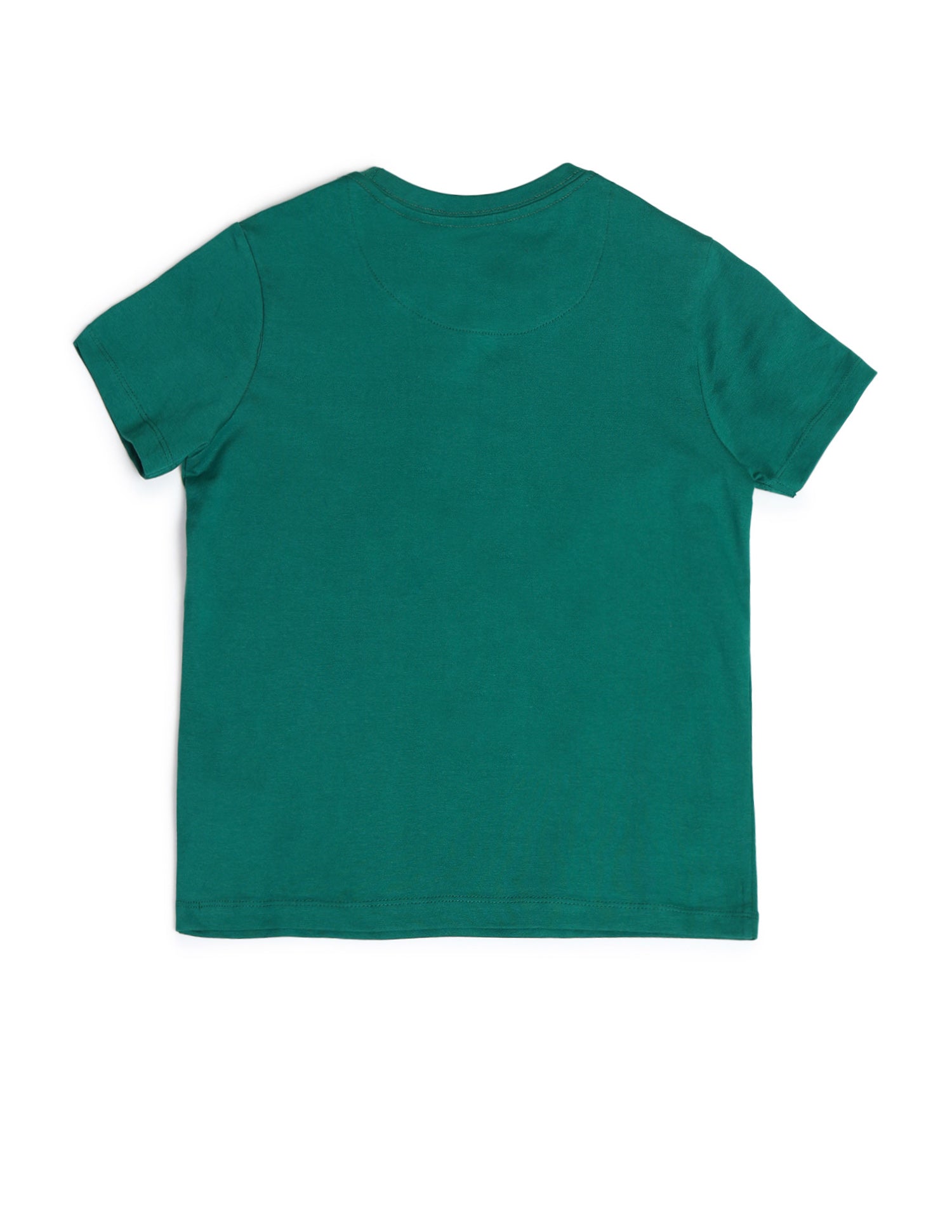 Boys Crew Neck Brand Printed T-Shirt Medium Green - U.S. POLO ASSN. | Large