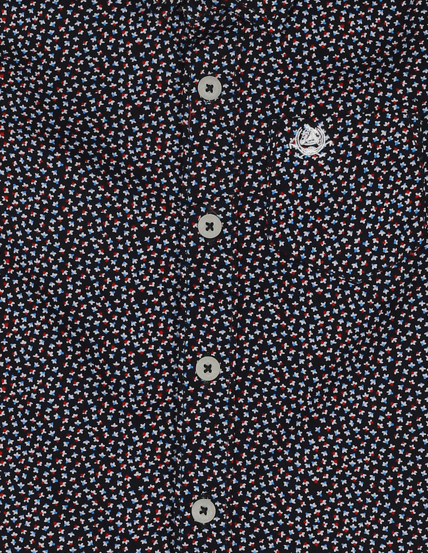 Spread Collar Printed Shirt Black - U.S. Polo Assn. India | Large