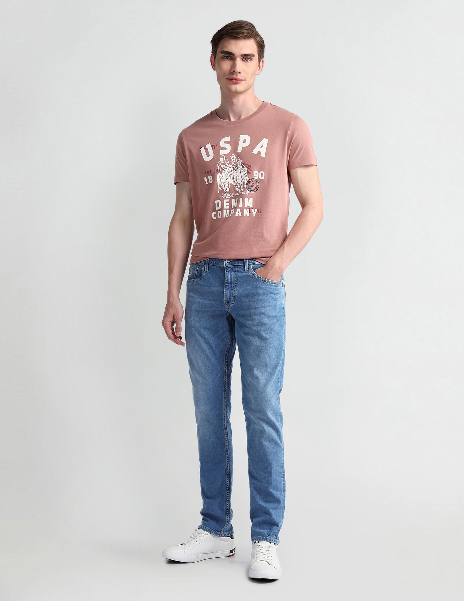 Brandon Slim Fit Blue Jeans Blue - U.S. Polo Assn. India | Large