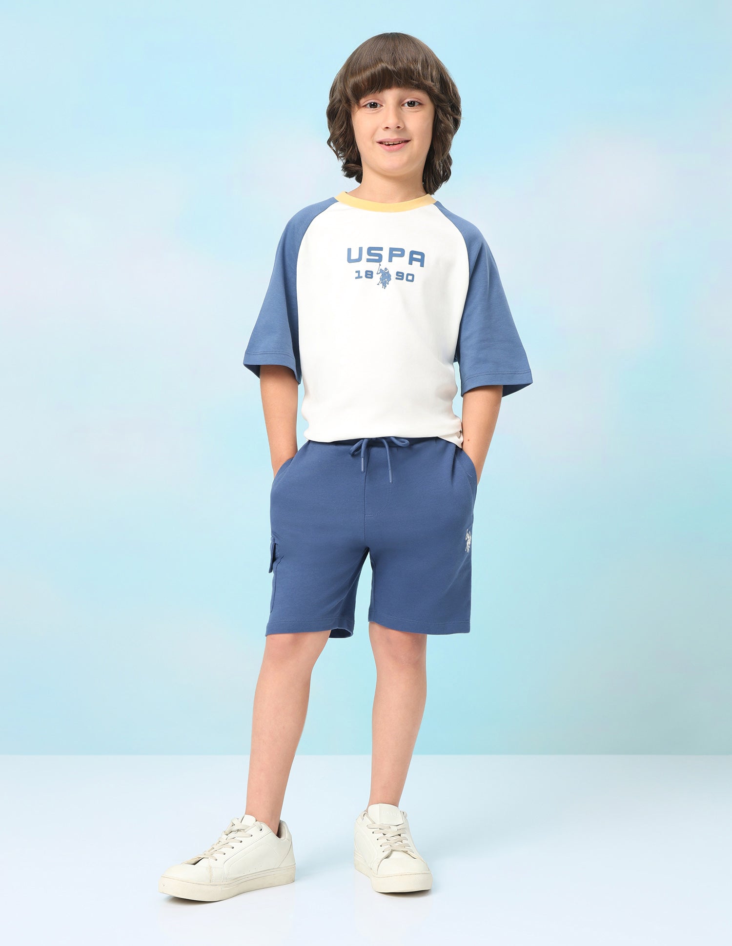 Colour Blocked Oversized Fit T-Shirt Off White - U.S. Polo Assn. India | Large