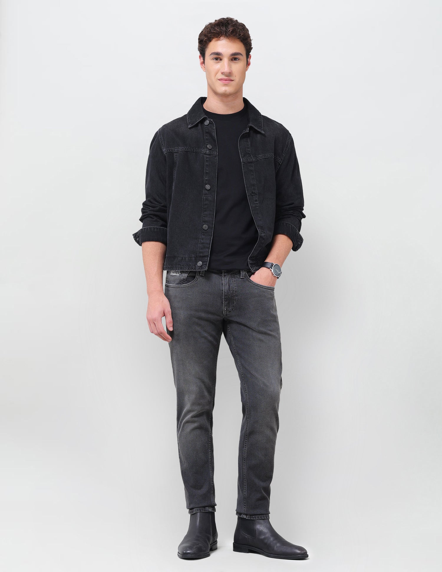 Brandon Slim Tapered Fit Grey Jeans Grey - U.S. Polo Assn. India | Large