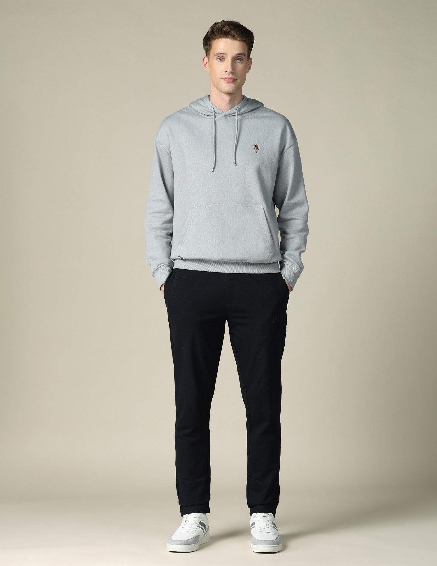 Relaxed Fit Solid Sweatshirt Light Grey - U.S. POLO ASSN. | Large