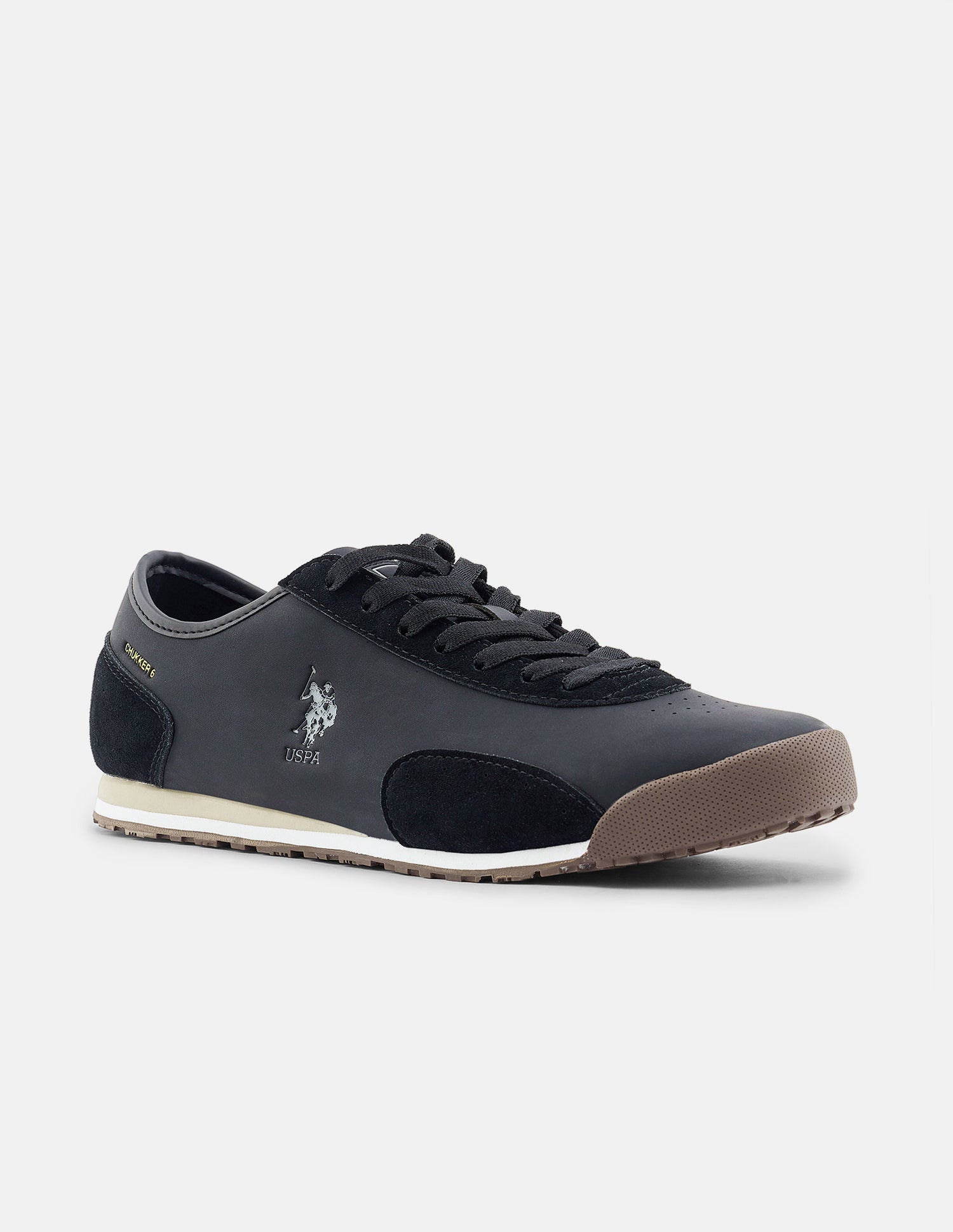 Round Toe Chukker 6 Suede Sneakers Black - U.S. Polo Assn. India | Large