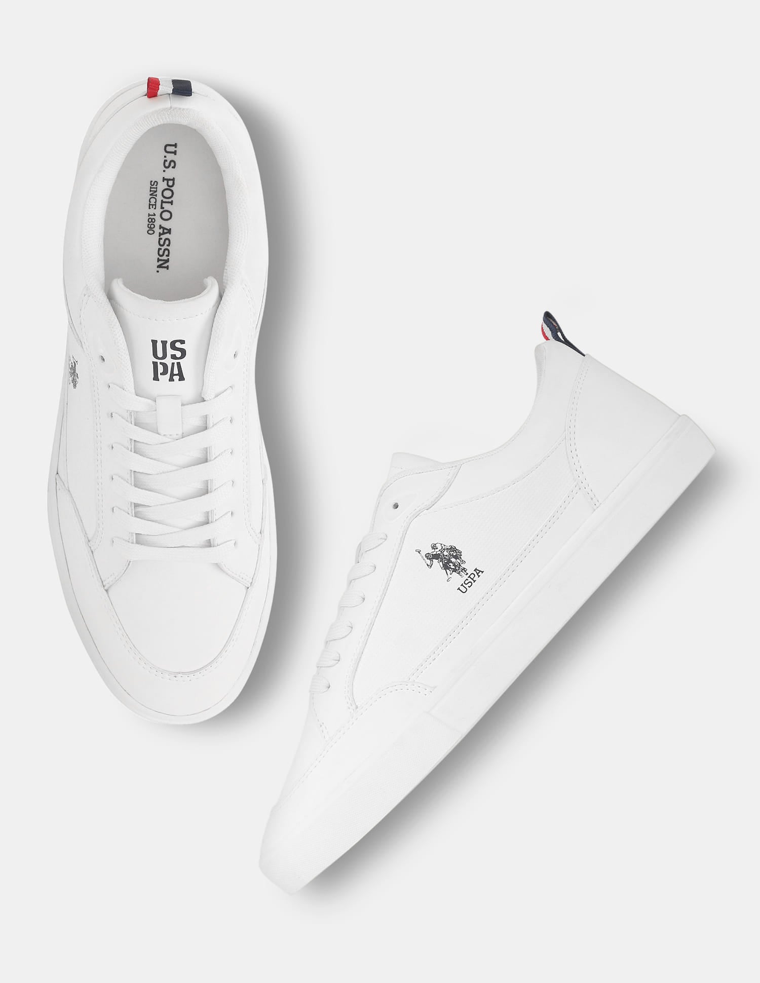Men Round Toe Lucian Sneakers Off White - U.S. Polo Assn. India | Large