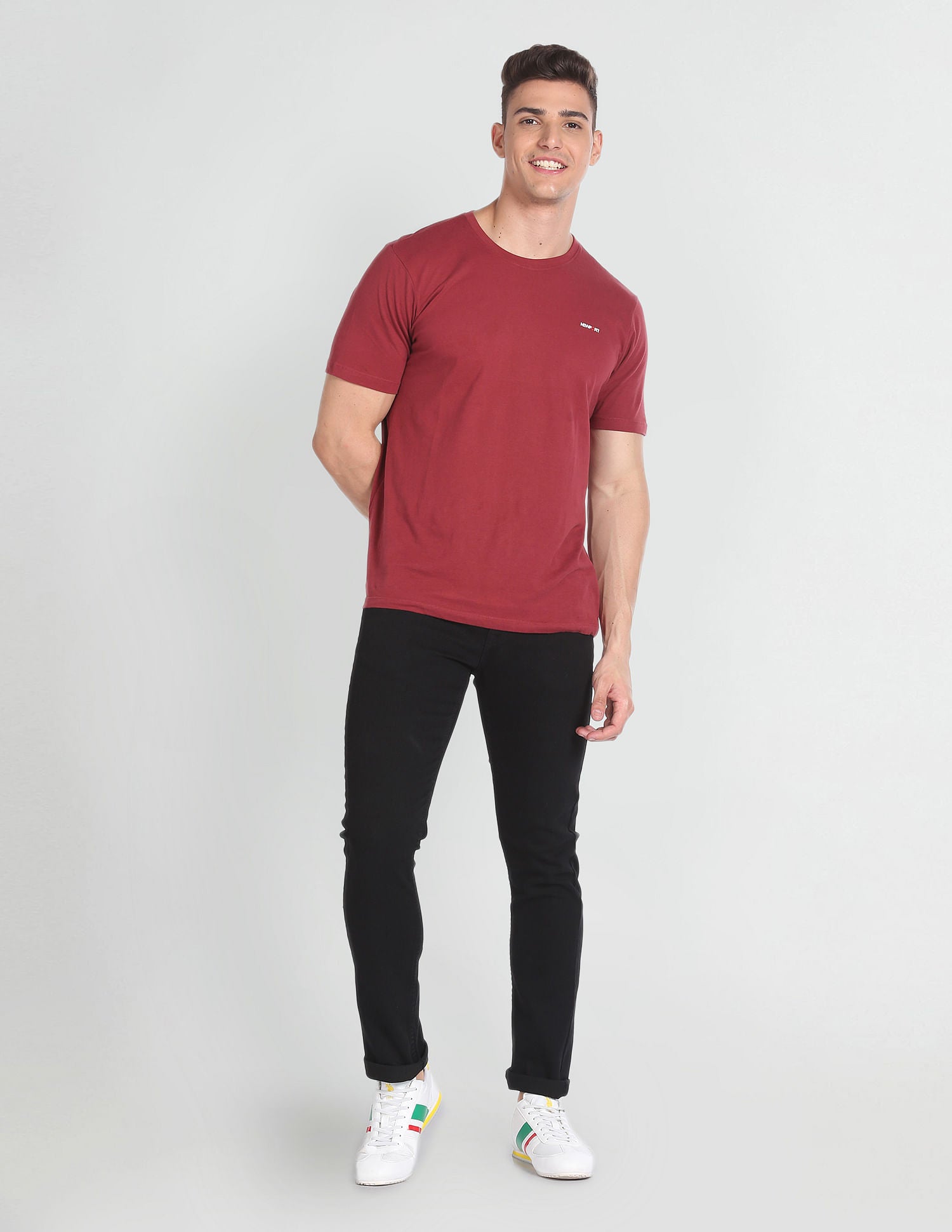 Regallo Skinny Fit Black Jeans Black - U.S. Polo Assn. India | Large