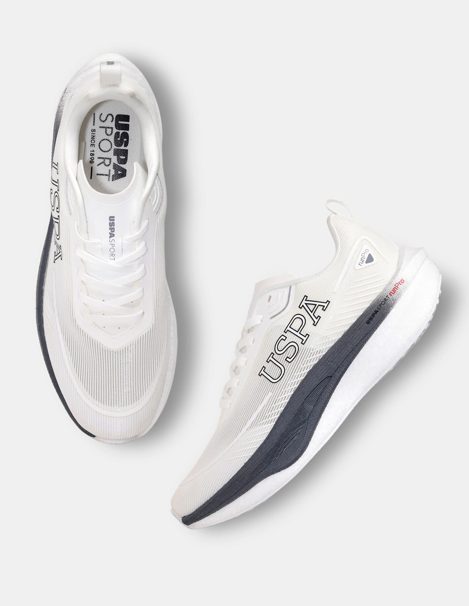Men Otto USPA Sport Runpro Running Shoes Off White - U.S. Polo Assn. India | Large