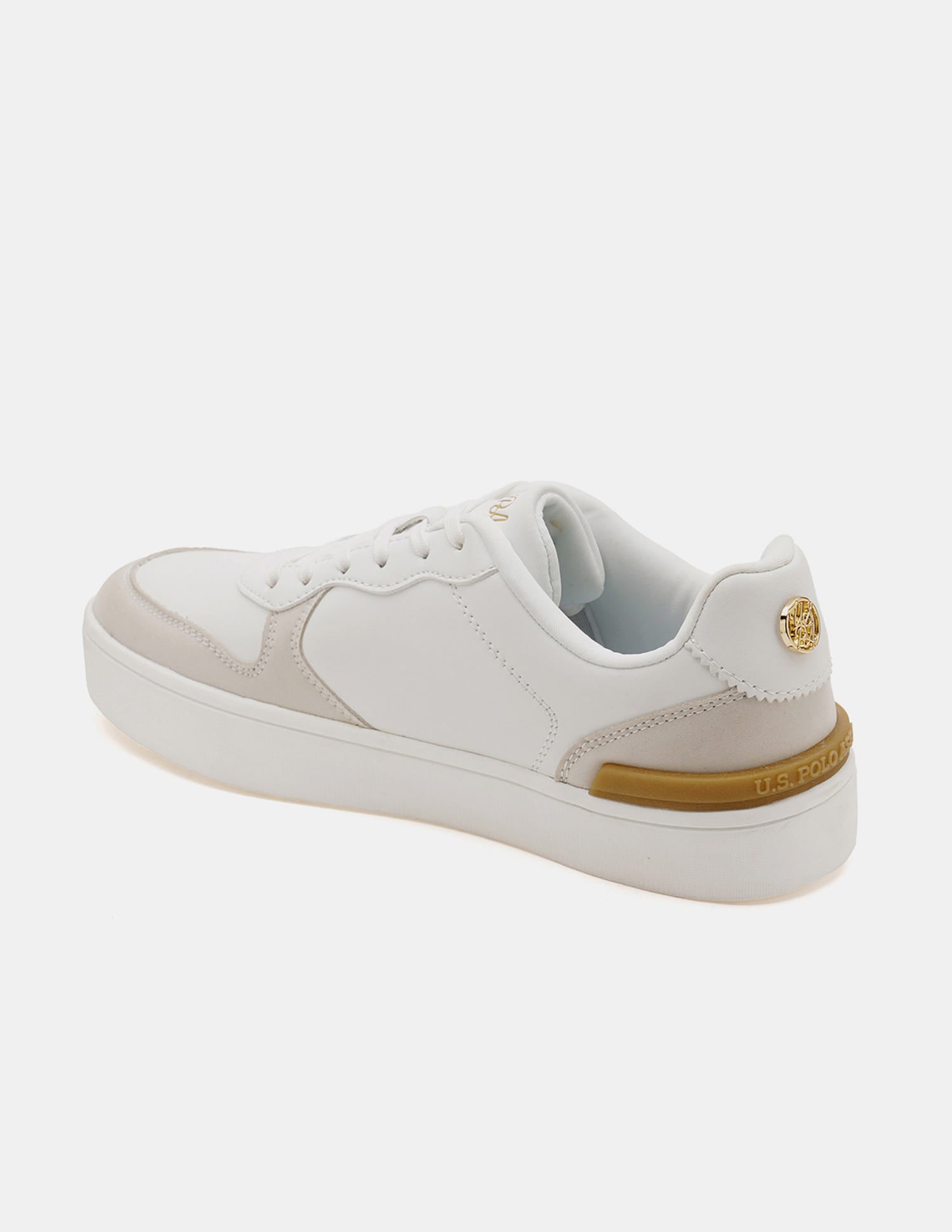 Women Ingrid 2.0 Colour Blocked Sneakers Off White - U.S. Polo Assn. India | Large