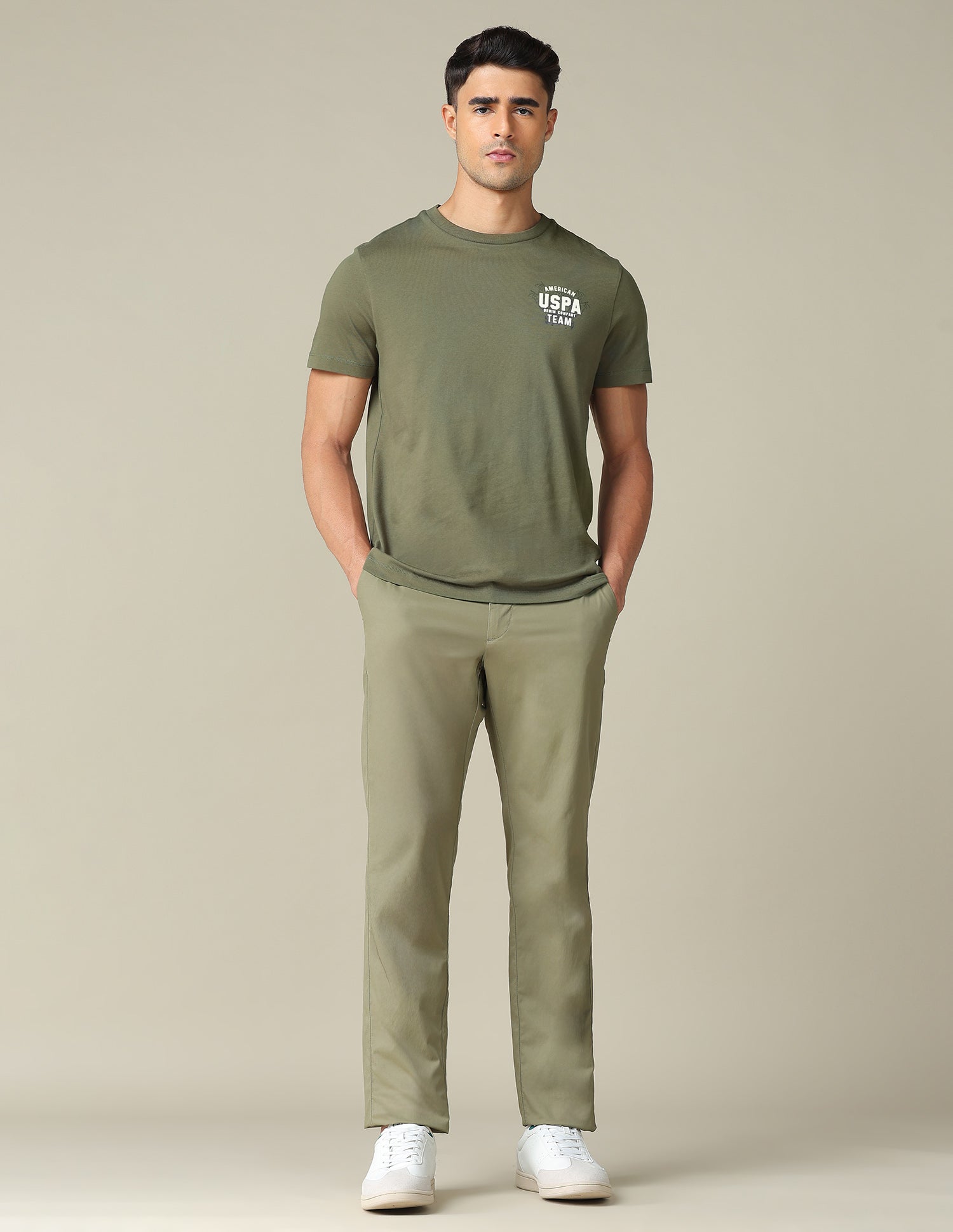 Muscle Fit Brand Printed T- Shirt Light Green - U.S. POLO ASSN. | Large