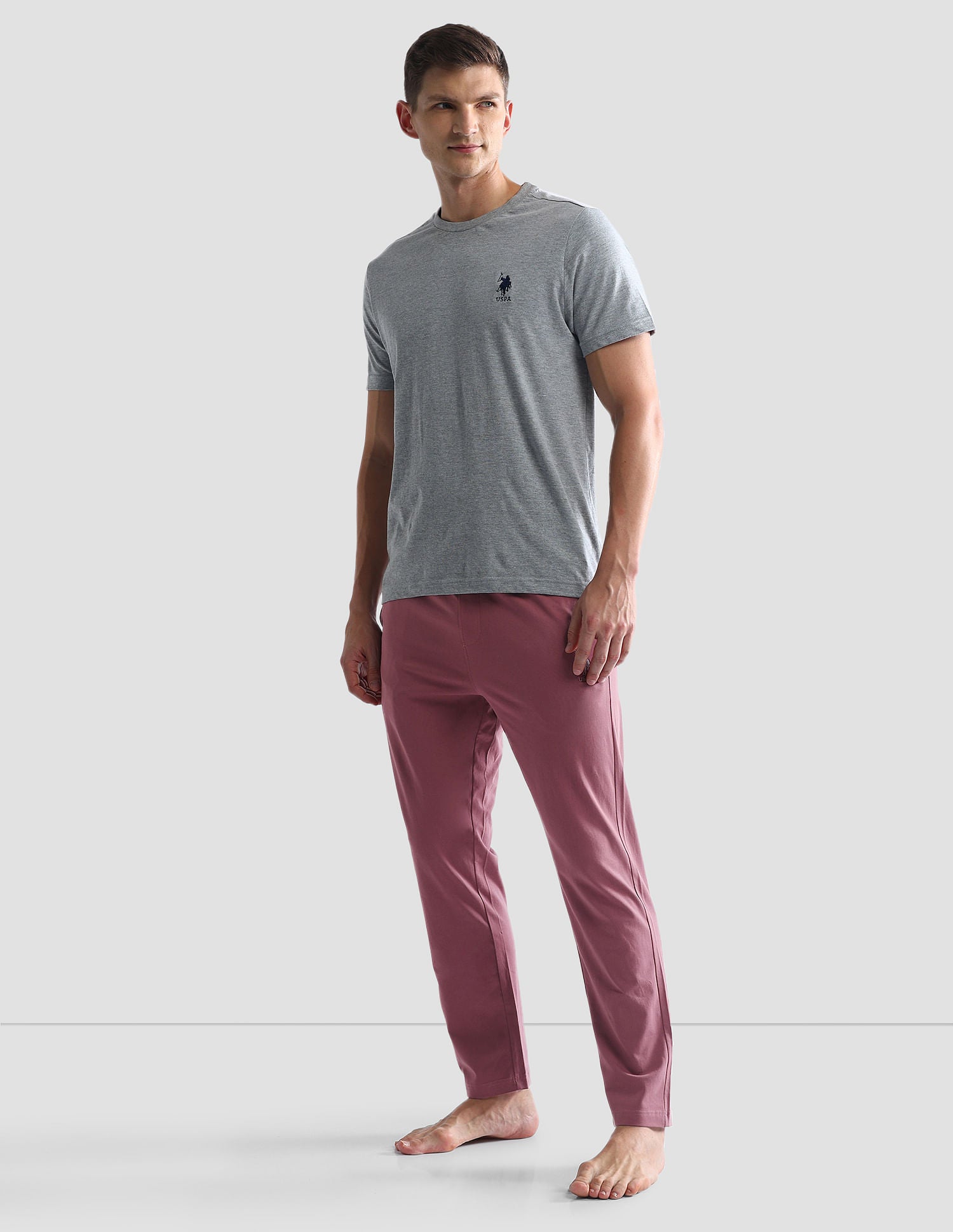 Cotton Stretch OELP1 Lounge Pants - Pack Of 1 Deep Pink - U.S. POLO ASSN. | Large