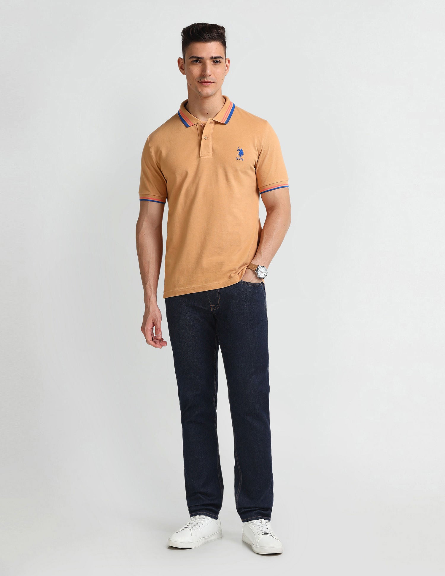 Regallo Skinny Fit Blue Jeans Blue - U.S. Polo Assn. India | Large