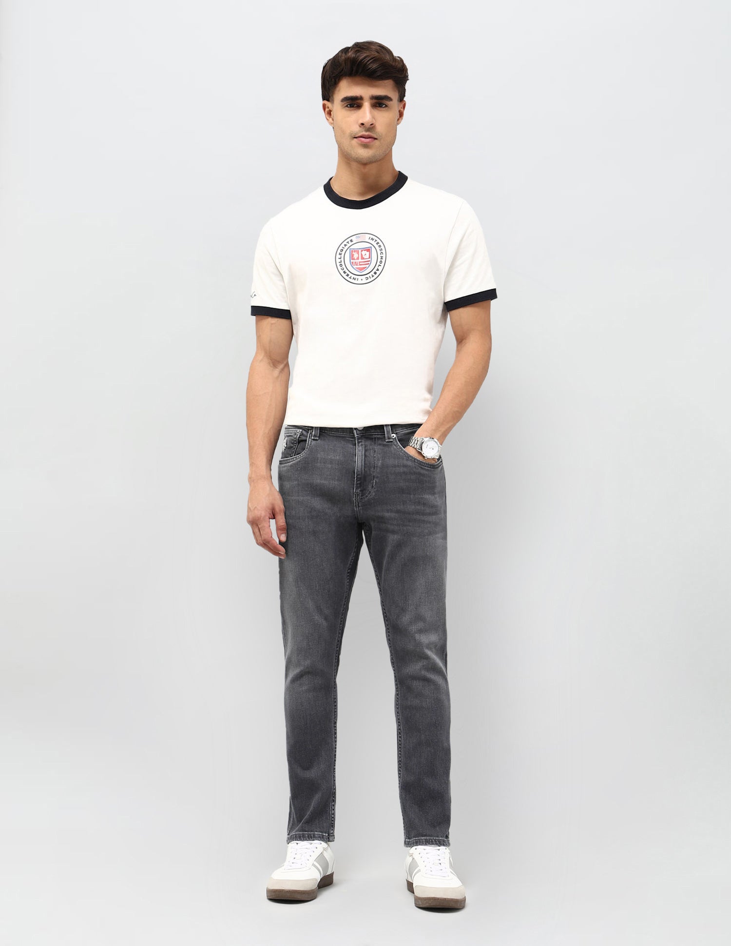 Henry Tapered Fit Grey Jeans Mid Grey Wash - U.S. POLO ASSN. | Large