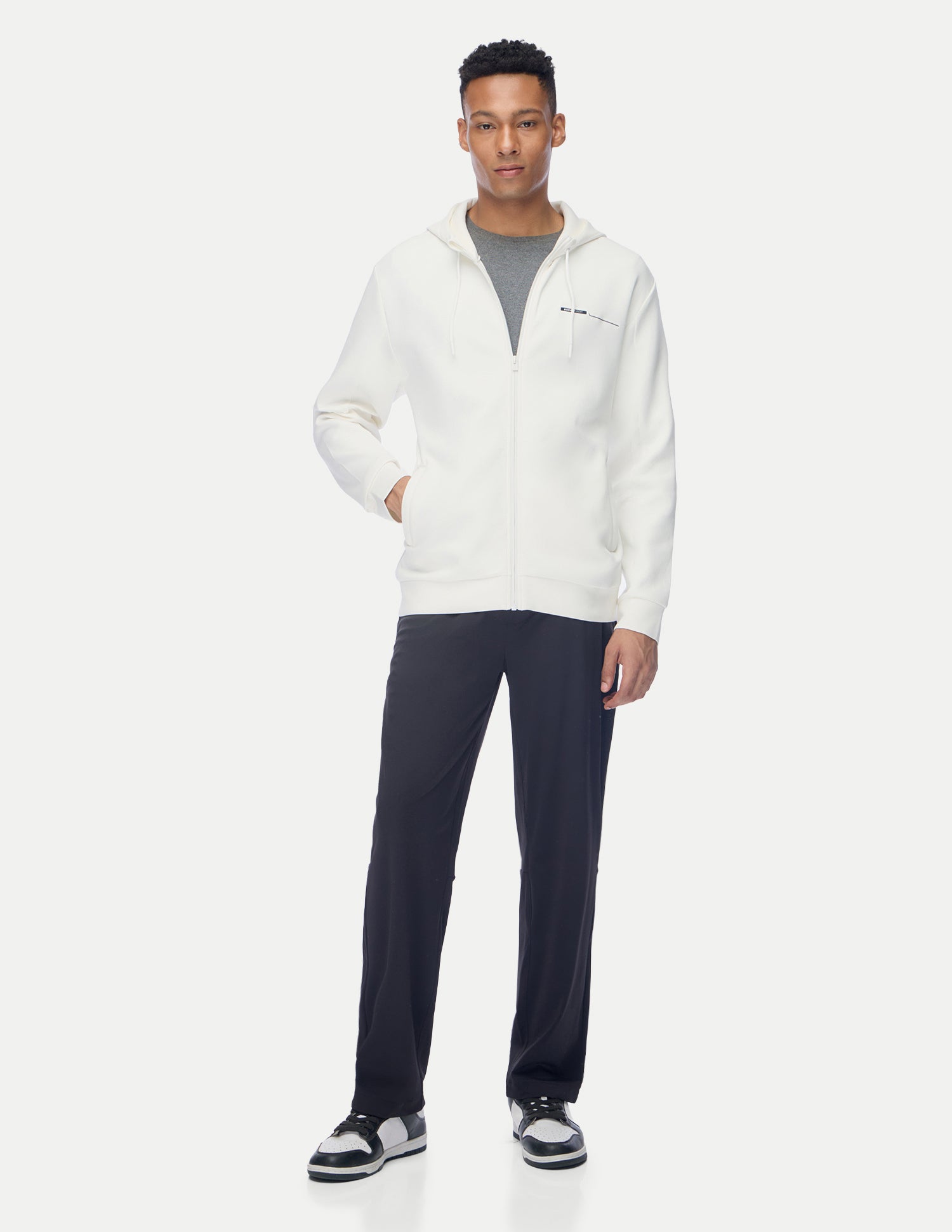 Solid Active Zipper Sweatshirt White - U.S. Polo Assn. India | Large