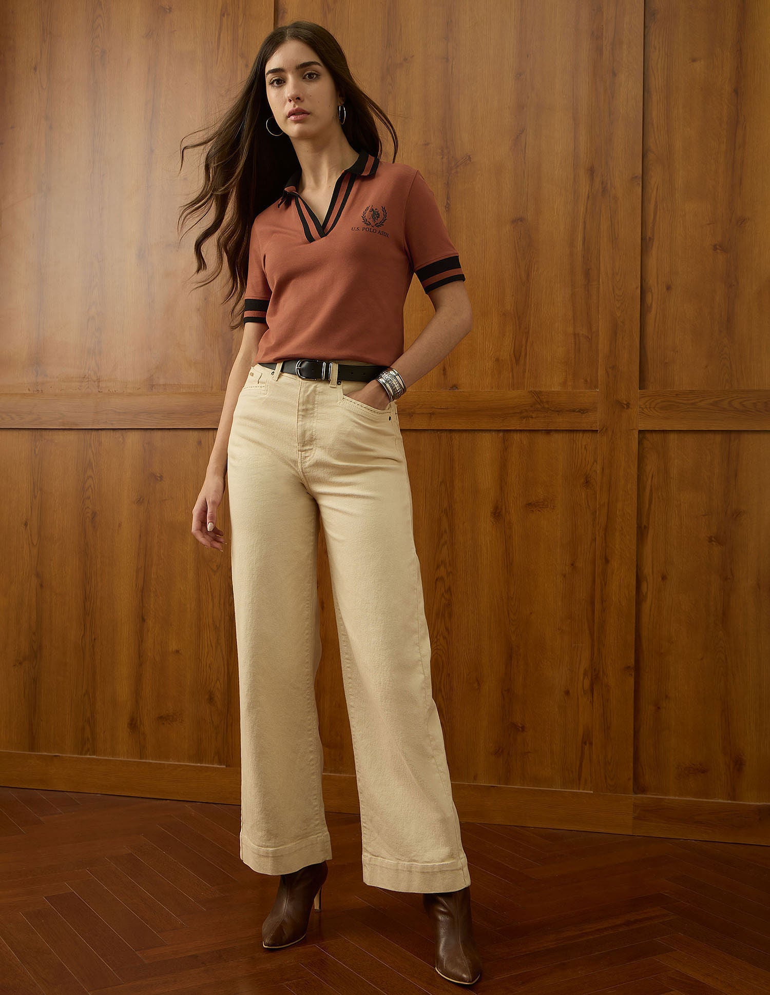 Regular Fit Solid Polo Shirt Rust - U.S. POLO ASSN. | Large