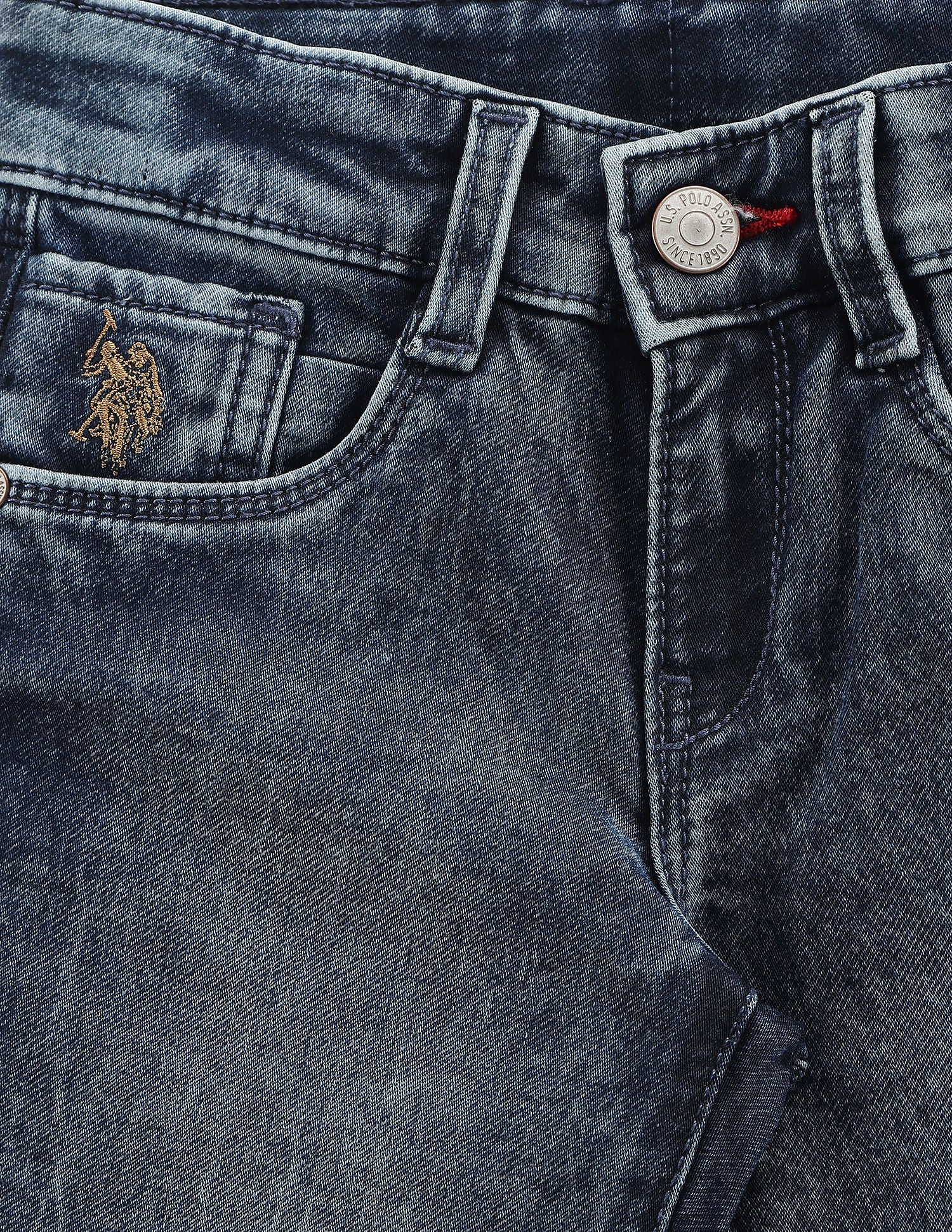 Boys Slim Fit Blue Jeans Blue - U.S. POLO ASSN. | Large