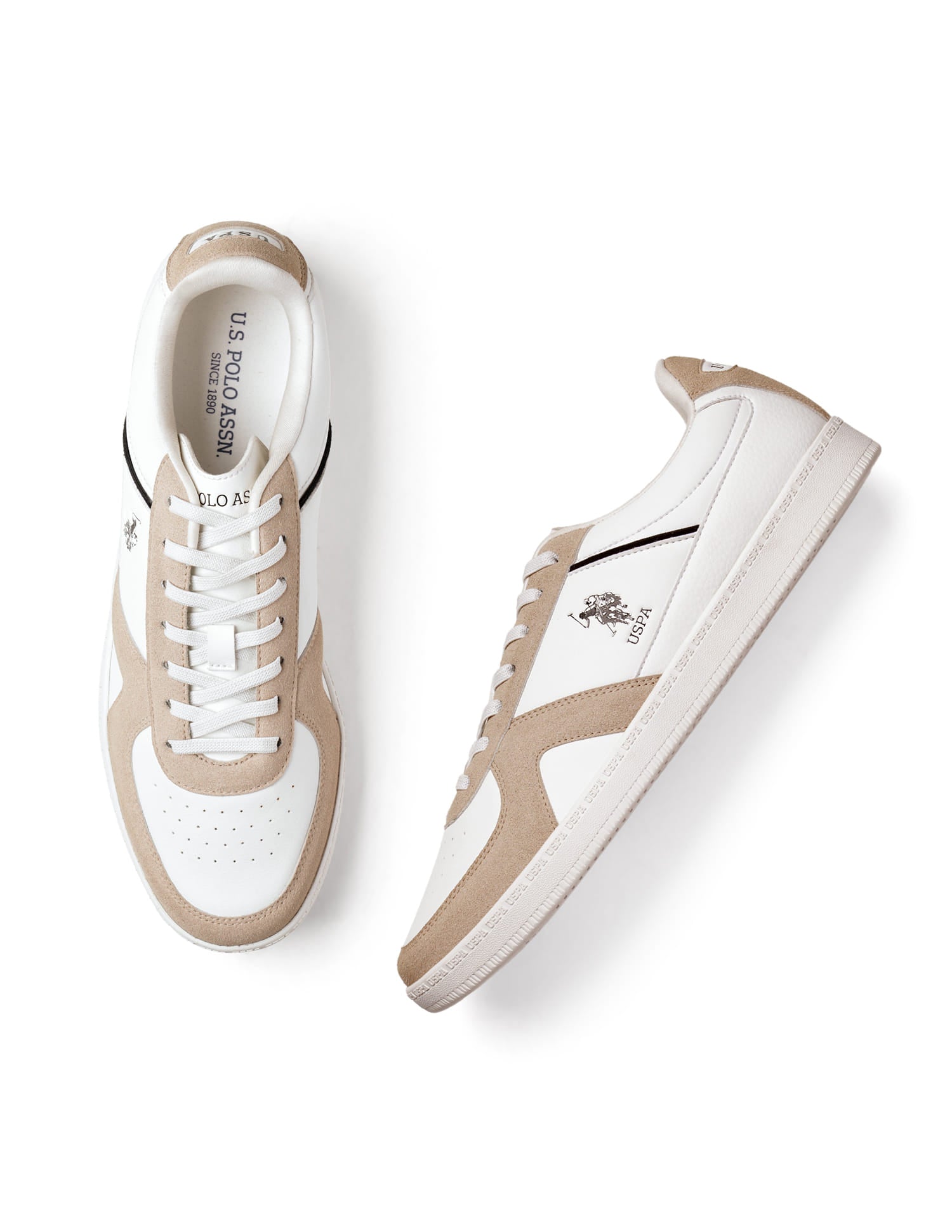 Men Jorge Colourblocked Sneakers White - U.S. Polo Assn. India | Large