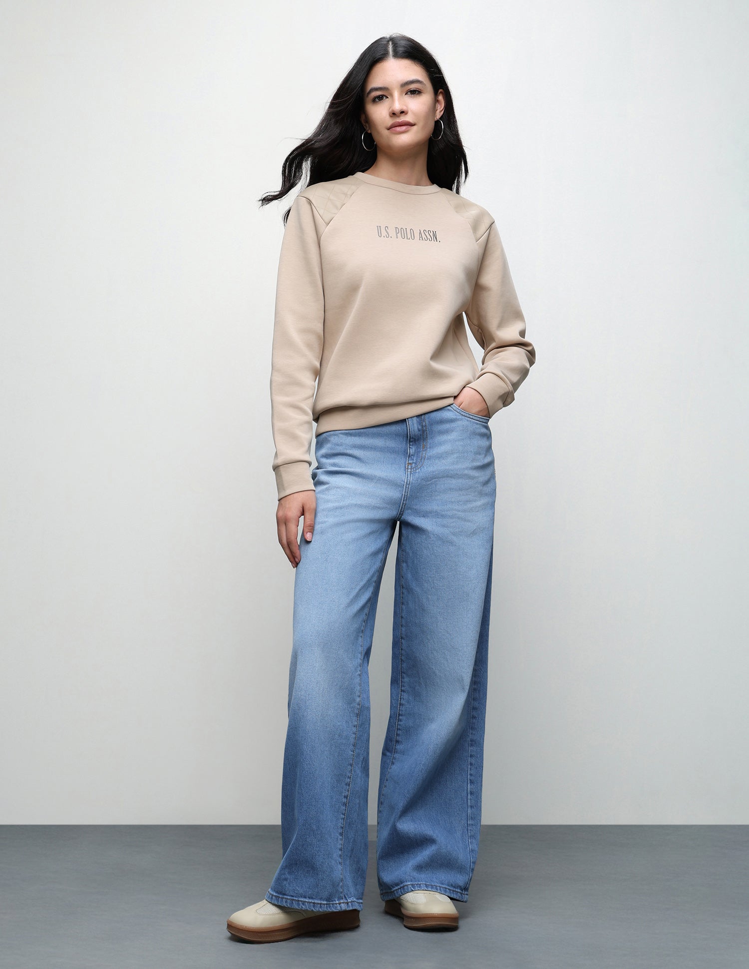 Wide Leg Fit Blue Jeans Blue - U.S. Polo Assn. India | Large