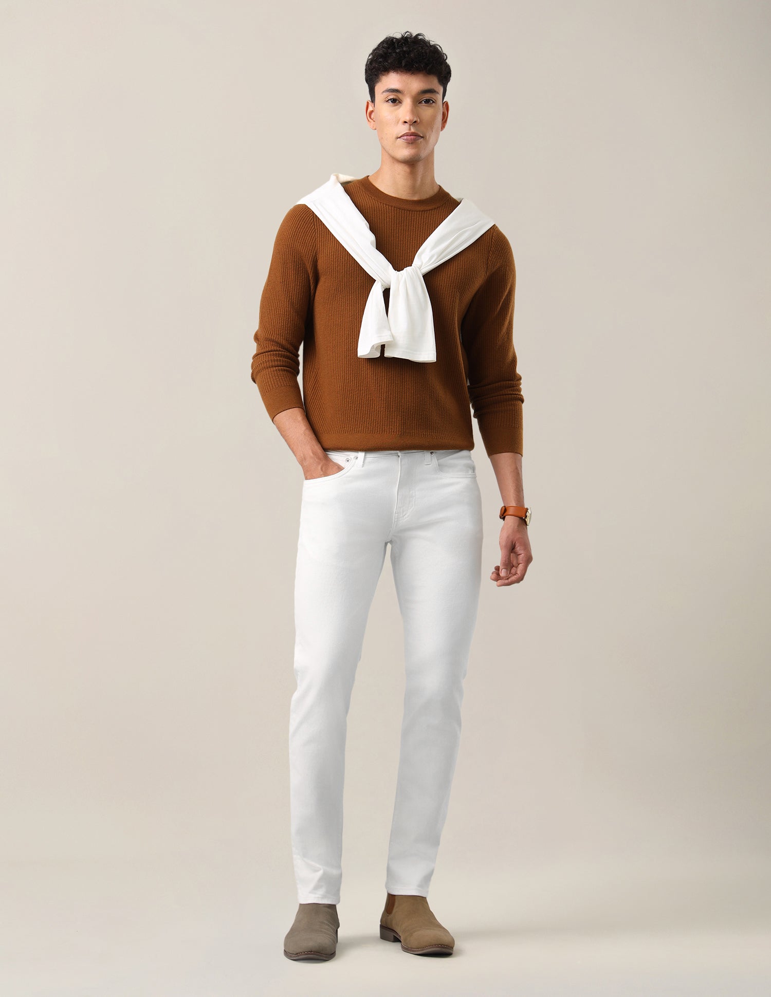 Brandon Slim-Tapered Fit White Jeans White - U.S. Polo Assn. India | Large