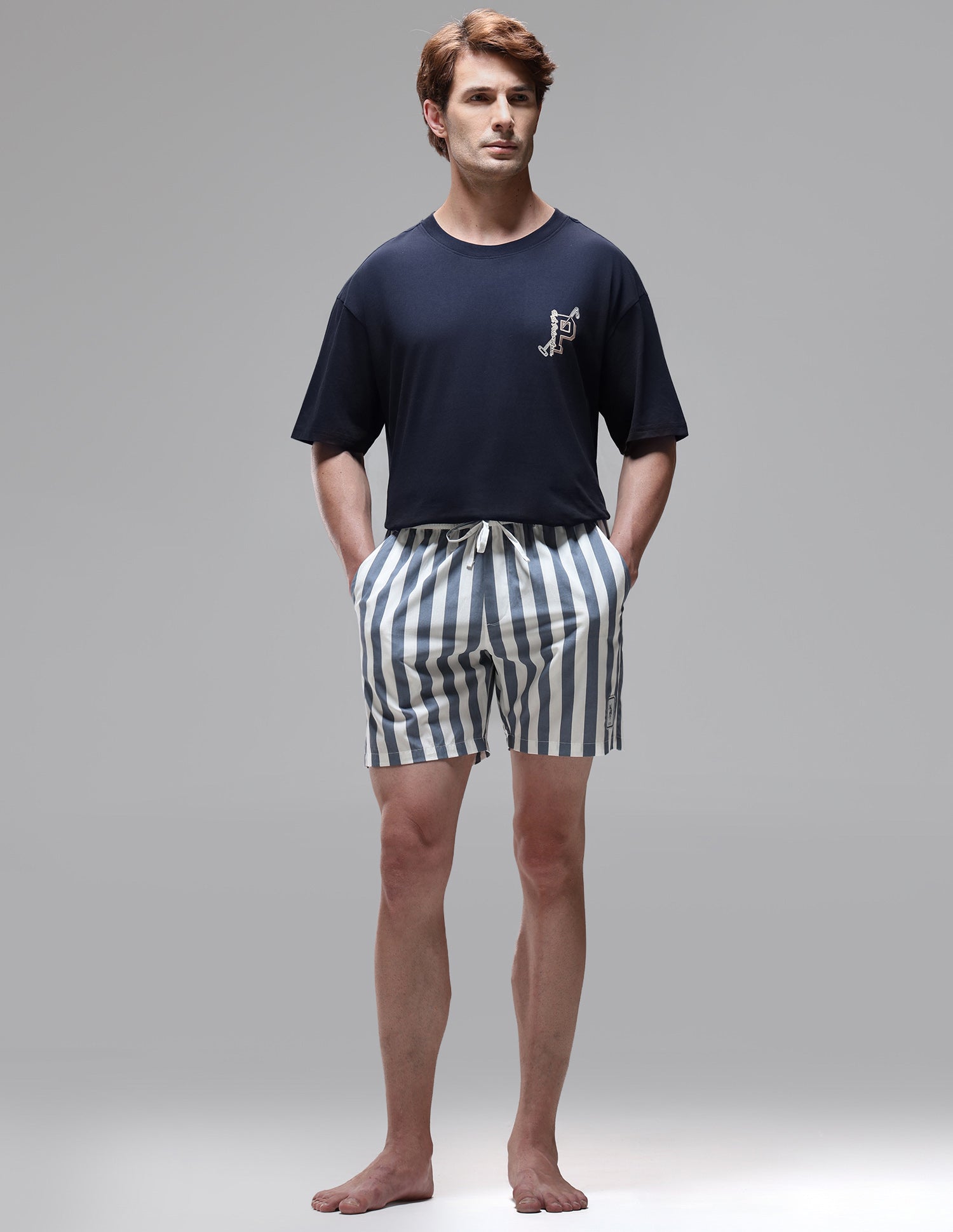 Vertical Striped Pure Cotton OEX15 Boxer Shorts Flint Stone - U.S. Polo Assn. India | Large