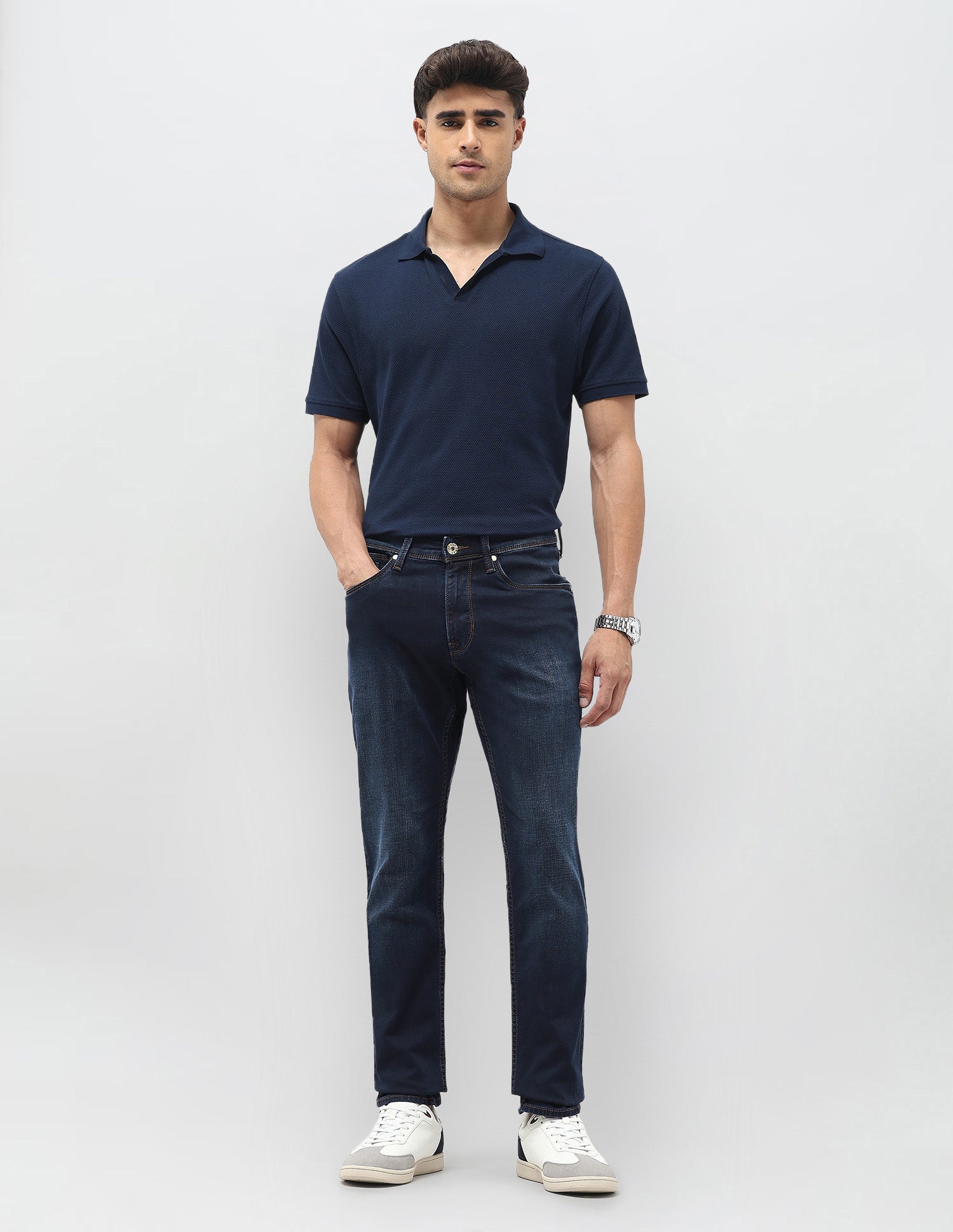 Brandon Slim Tapered Fit Blue Jeans Dark Blue - U.S. POLO ASSN. | Large
