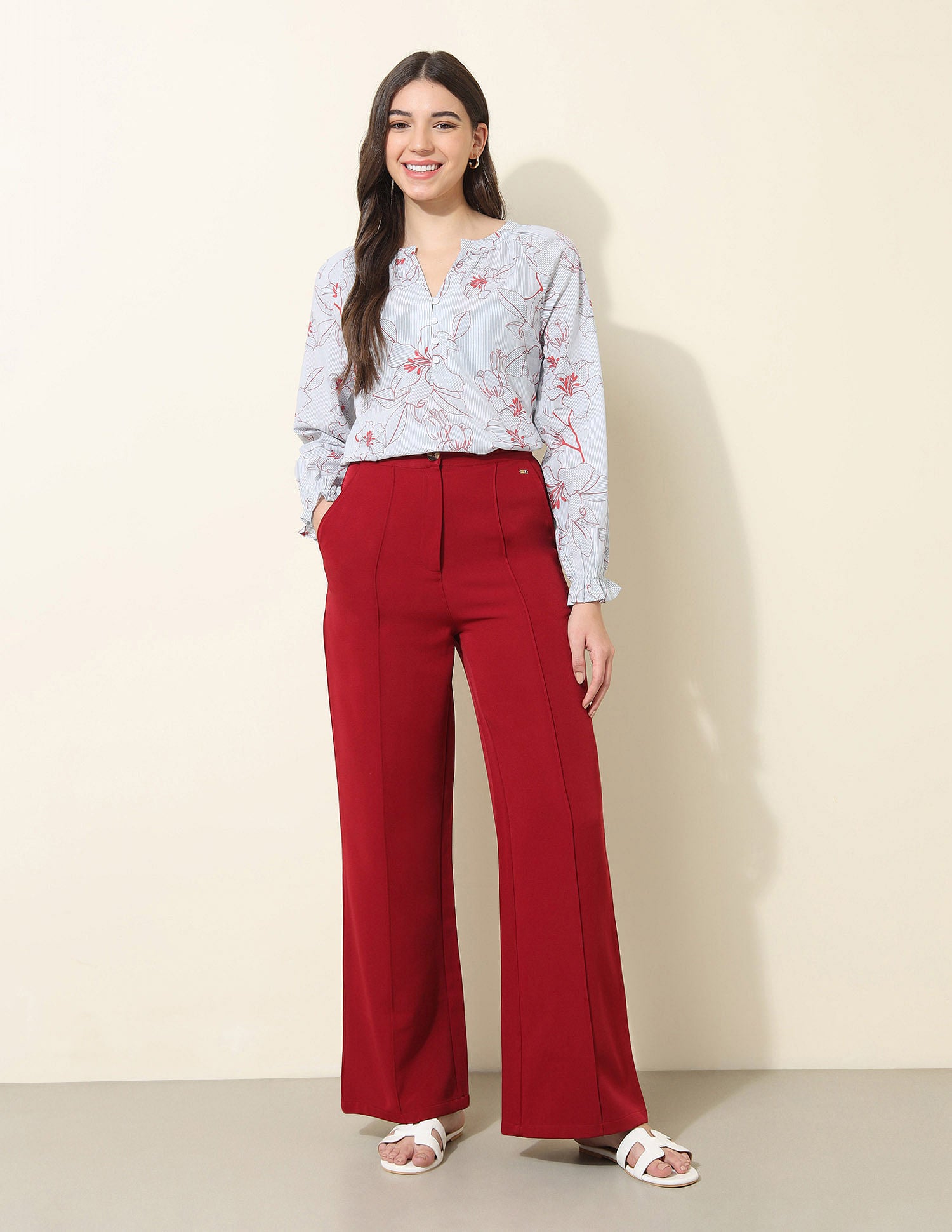 Floral Printed Tie-Up Top Multicoloured - U.S. POLO ASSN. | Large